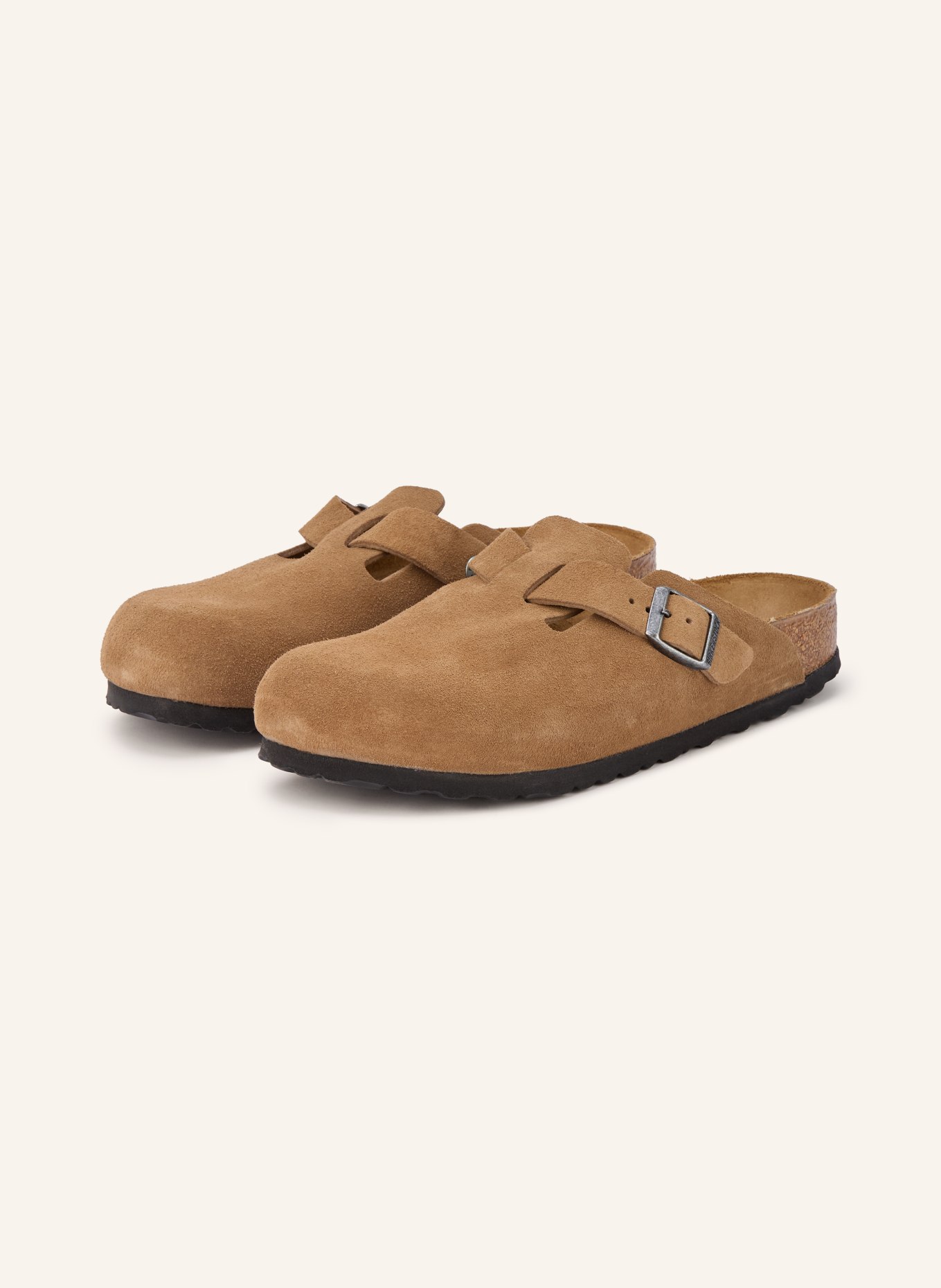 BIRKENSTOCK Klapki BOSTON LEVE: BRĄZOWY / SREBRNY