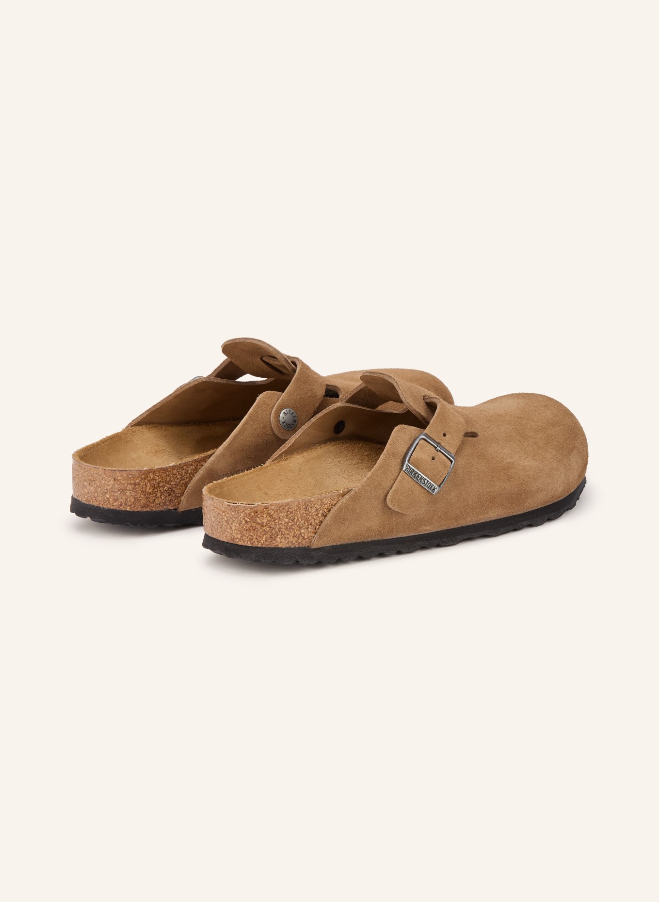 BIRKENSTOCK Klapki BOSTON LEVE: BRĄZOWY / SREBRNY