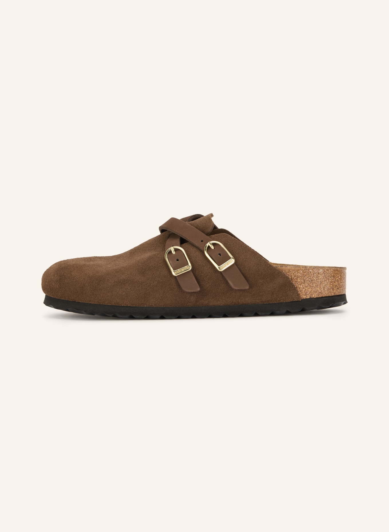 BIRKENSTOCK Sandales ouvertes BLAIR D-BUCKLE: MARRON FONCÉ / OR