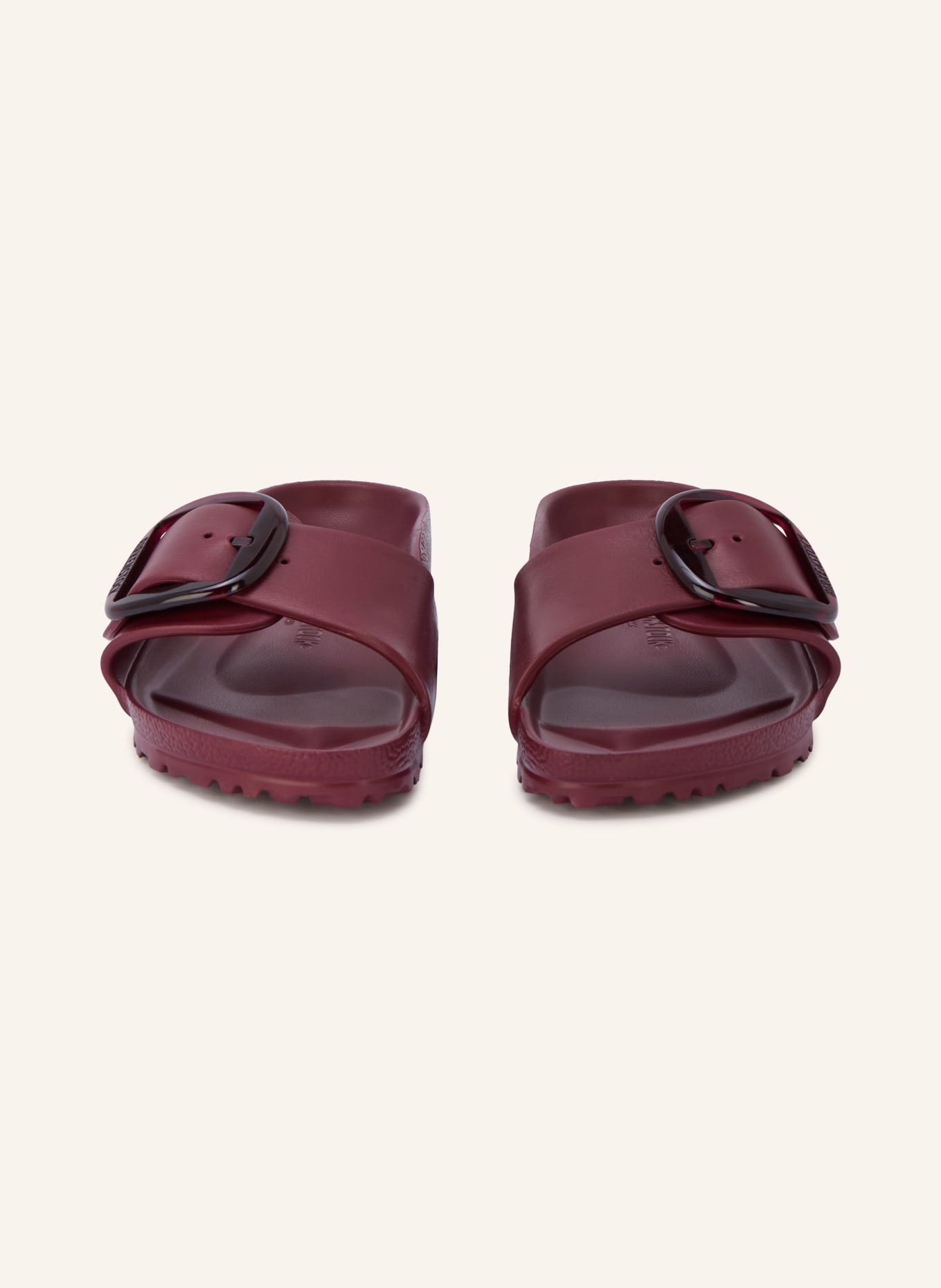 BIRKENSTOCK MADRID BIG BUCKLE Slides: DARK RED