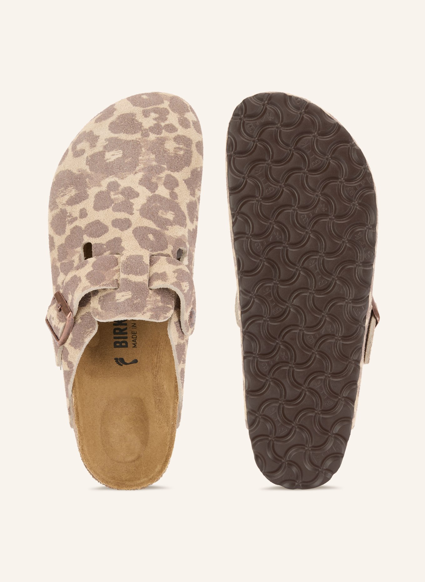 BIRKENSTOCK Muiltjes BOSTON BS: CRÈME / TAUPE