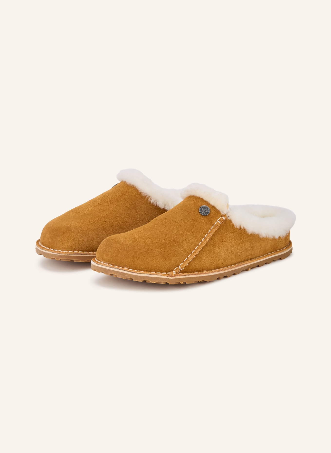 BIRKENSTOCK Klapki ZERMATT PREMIUM: JASNOBRĄZOWY / BIAŁY