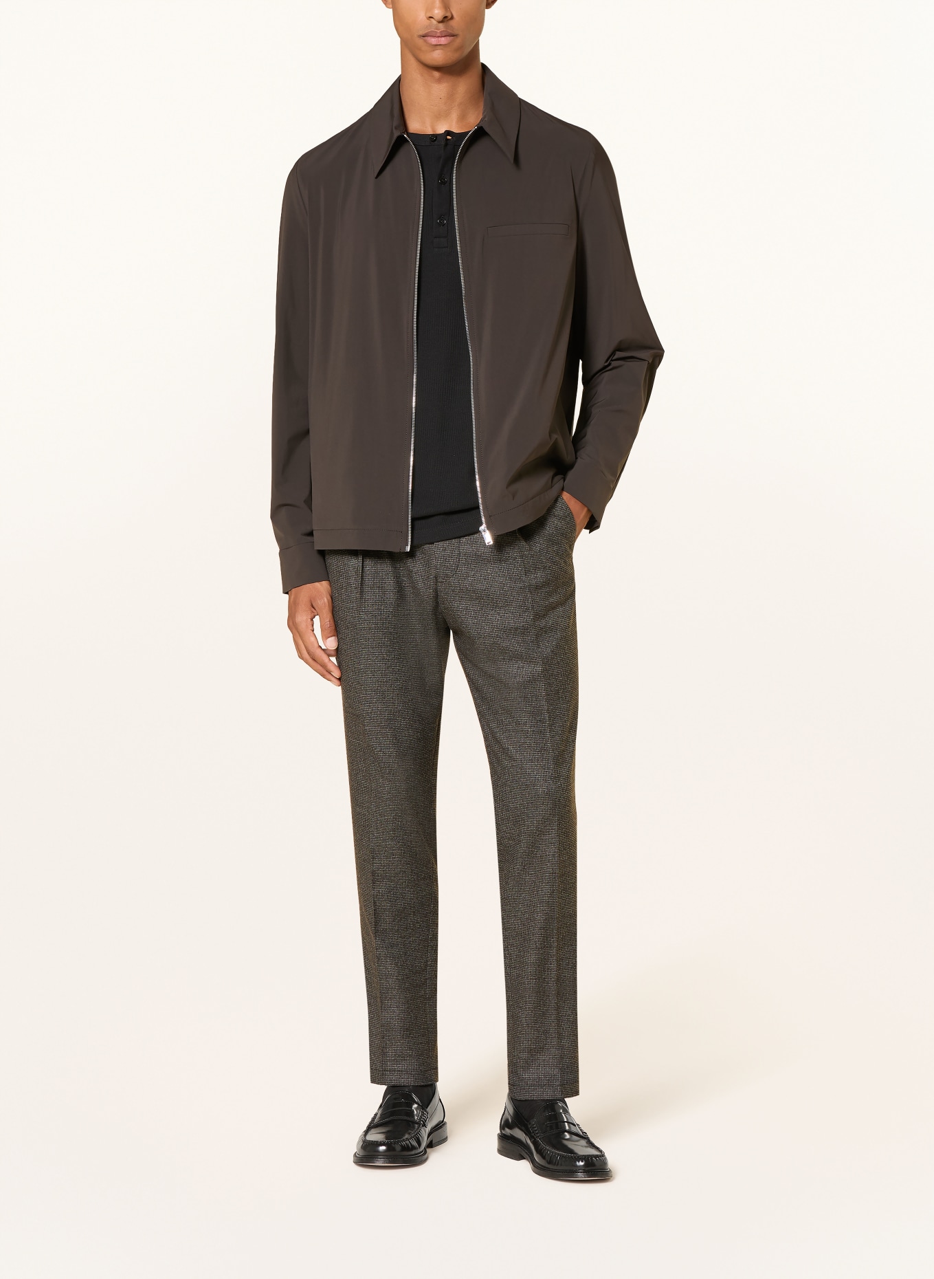 DRYKORN CHASY Extra Slim Fit Trousers: DARK GRAY / LIGHT GRAY