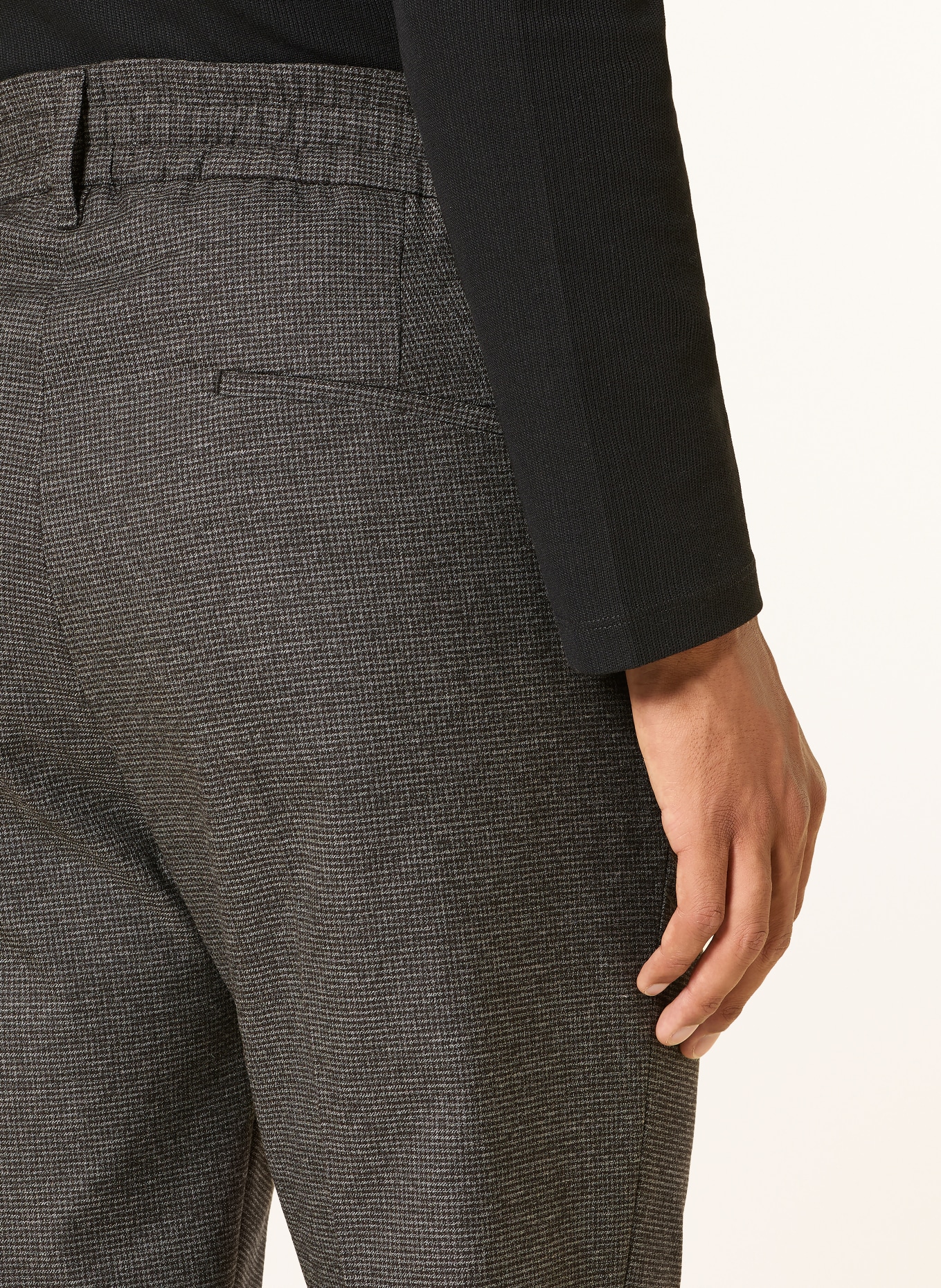 DRYKORN CHASY Extra Slim Fit Trousers: DARK GRAY / LIGHT GRAY