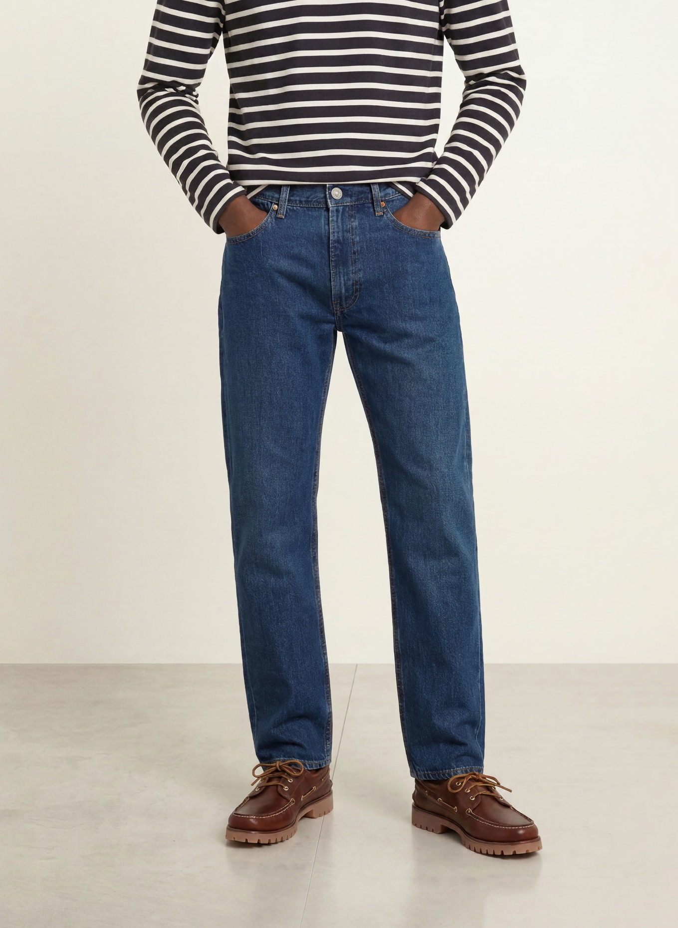 Levi's® Jeans 555 Relaxed Straight Fit: 35 Dark Indigo - Worn In