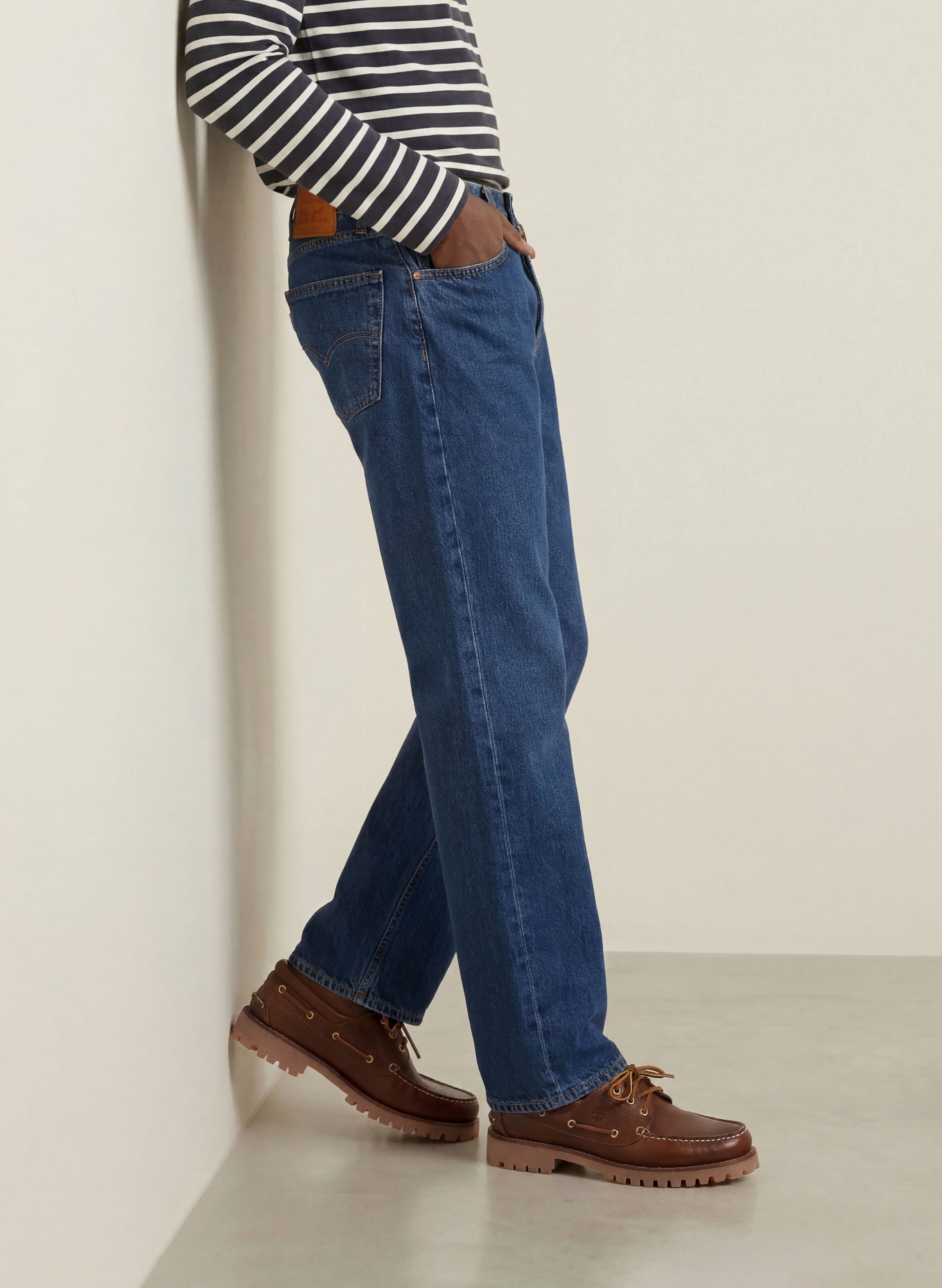 Levi's® Jeans 555 Relaxed Straight Fit: 35 Dark Indigo - Worn In