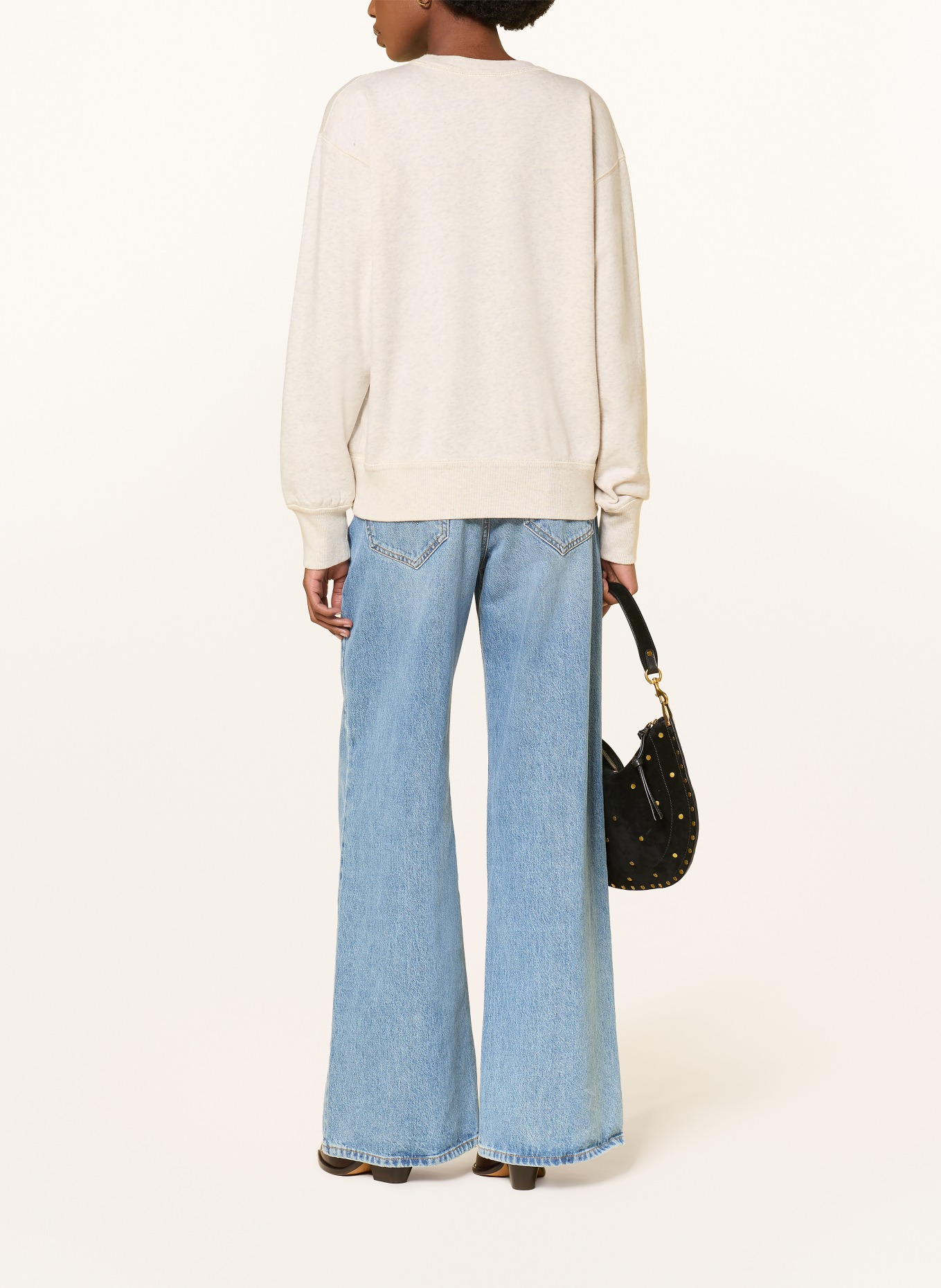 MARANT ÉTOILE Sweatshirt RISE: ECRU / DUNKELROT