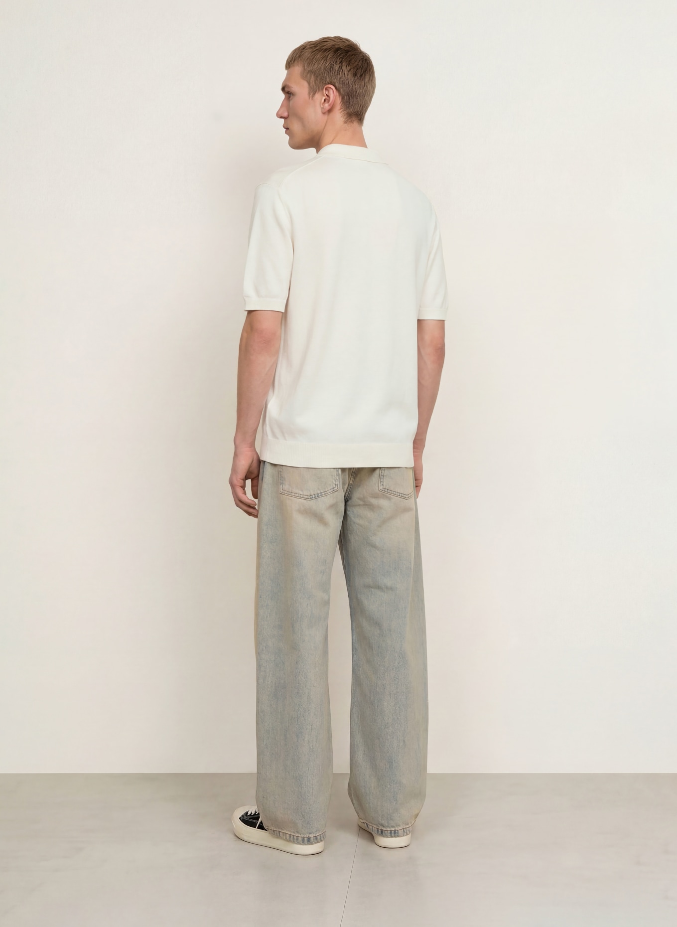 Levi's® Gebreid poloshirt: ECRU