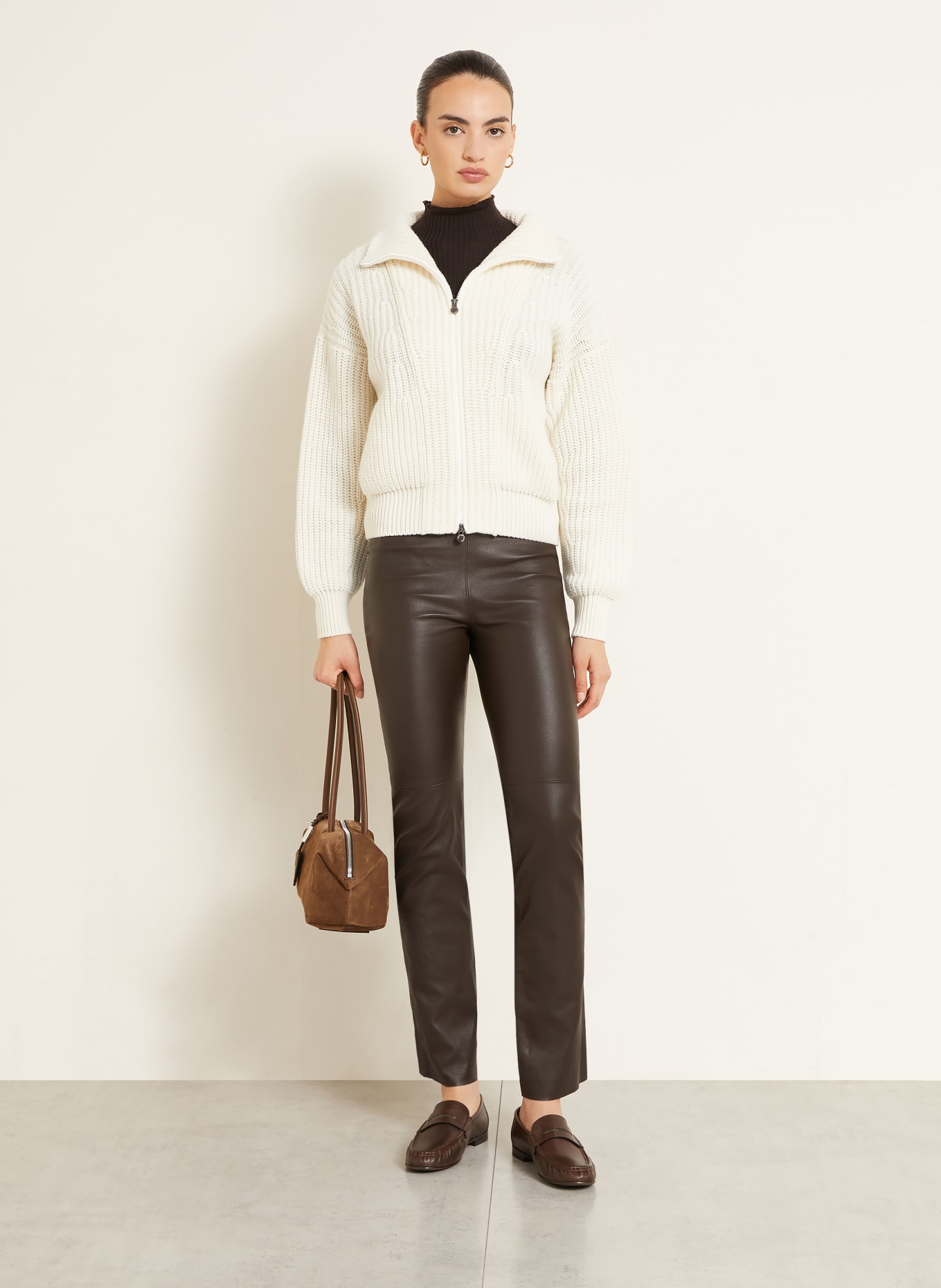 IRIS von ARNIM Strickjacke BRUNETTA aus Cashmere: ECRU
