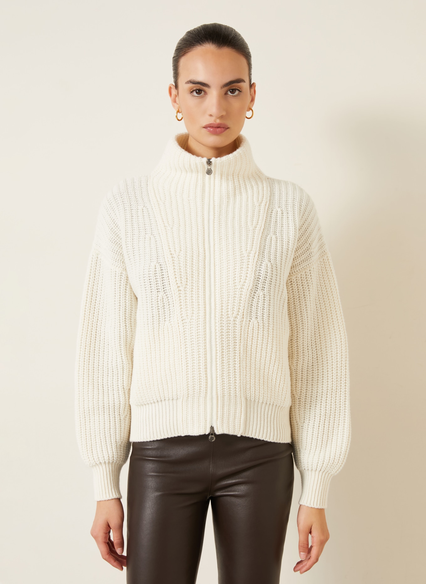 IRIS von ARNIM Strickjacke BRUNETTA aus Cashmere: ECRU