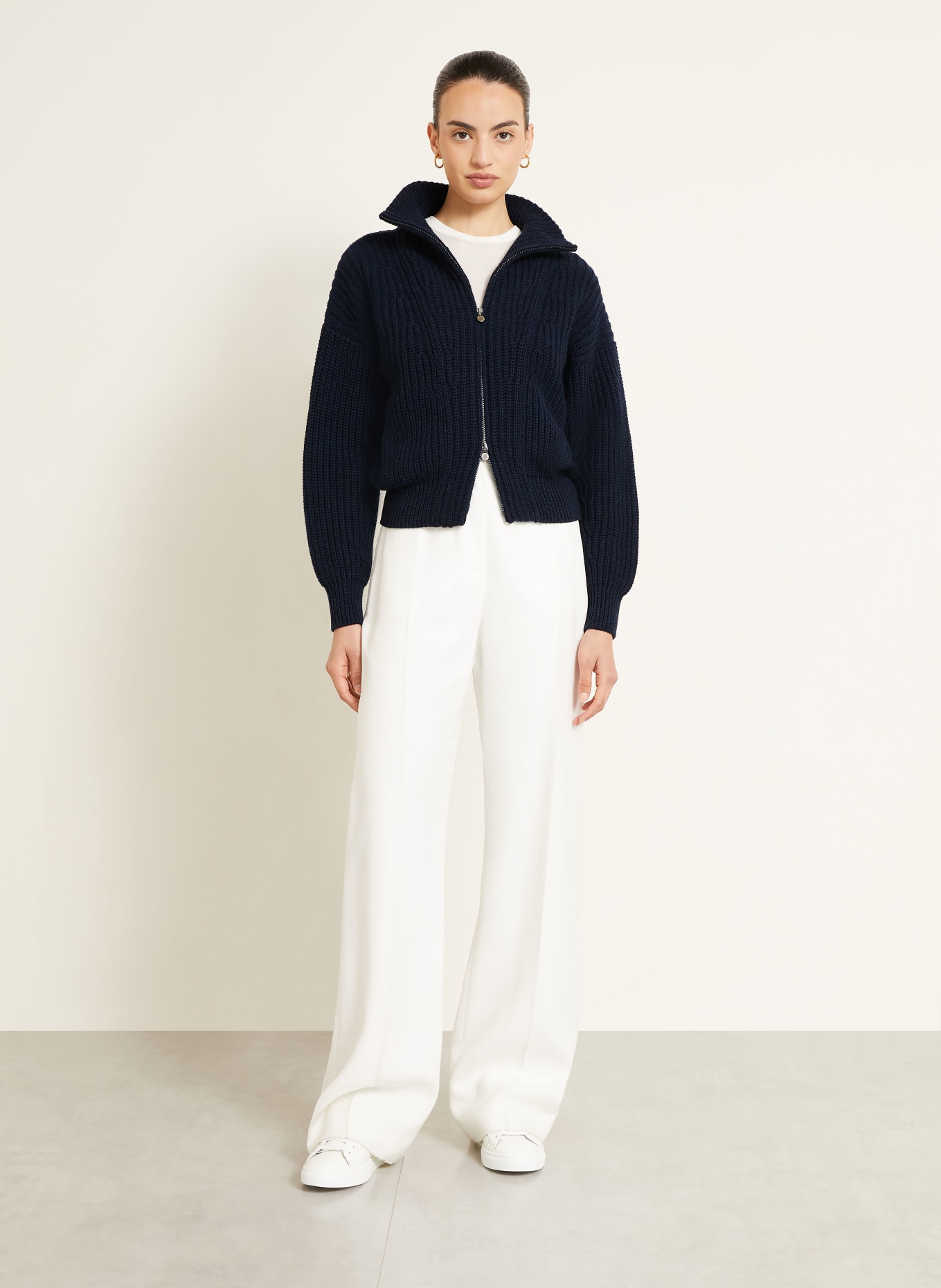 IRIS von ARNIM Strickjacke BRUNETTA aus Cashmere: DUNKELBLAU