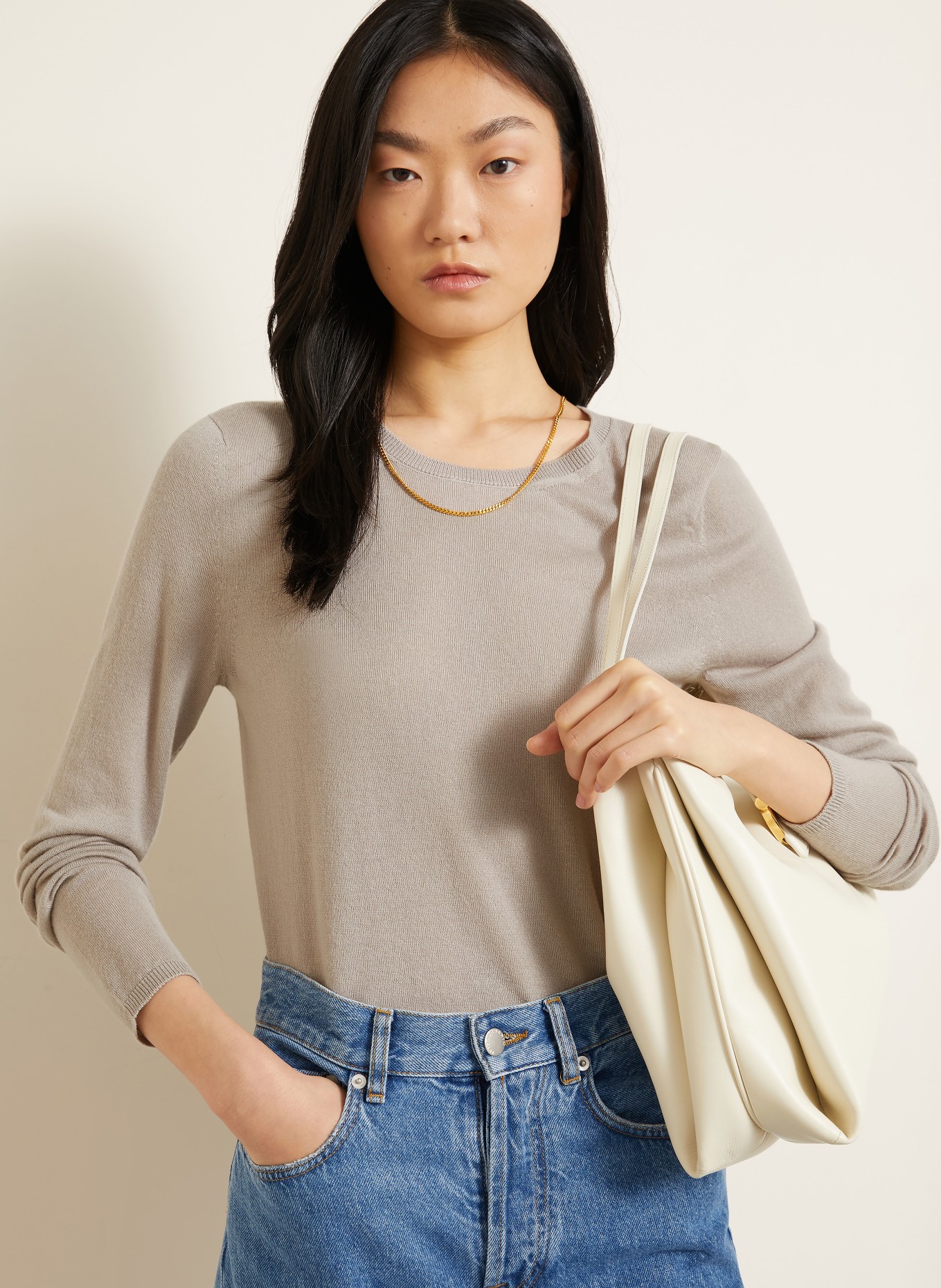 IRIS von ARNIM Cashmere-Pullover LAUREEN: HELLGRAU