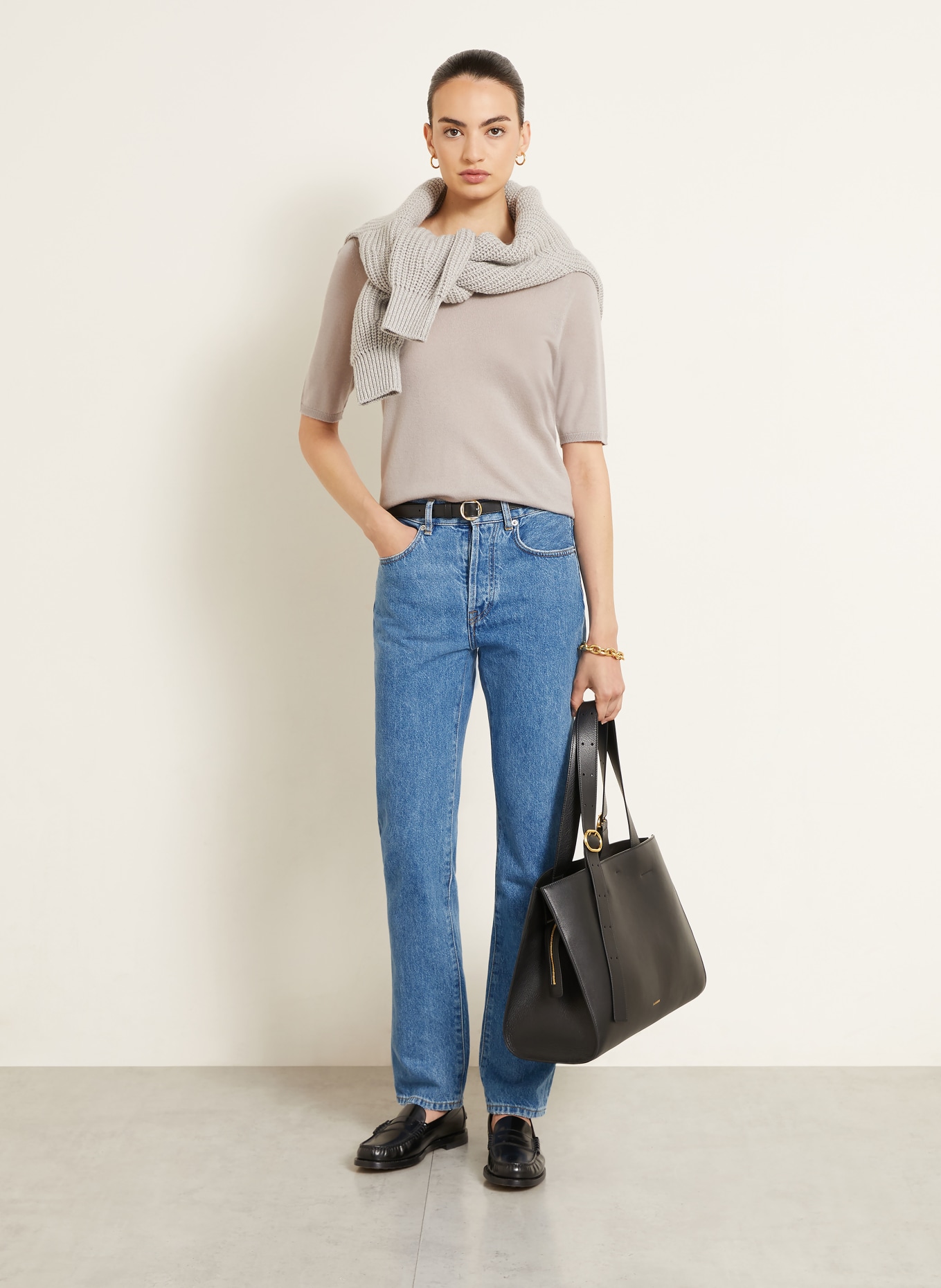 IRIS von ARNIM Strickshirt aus Cashmere: BEIGE