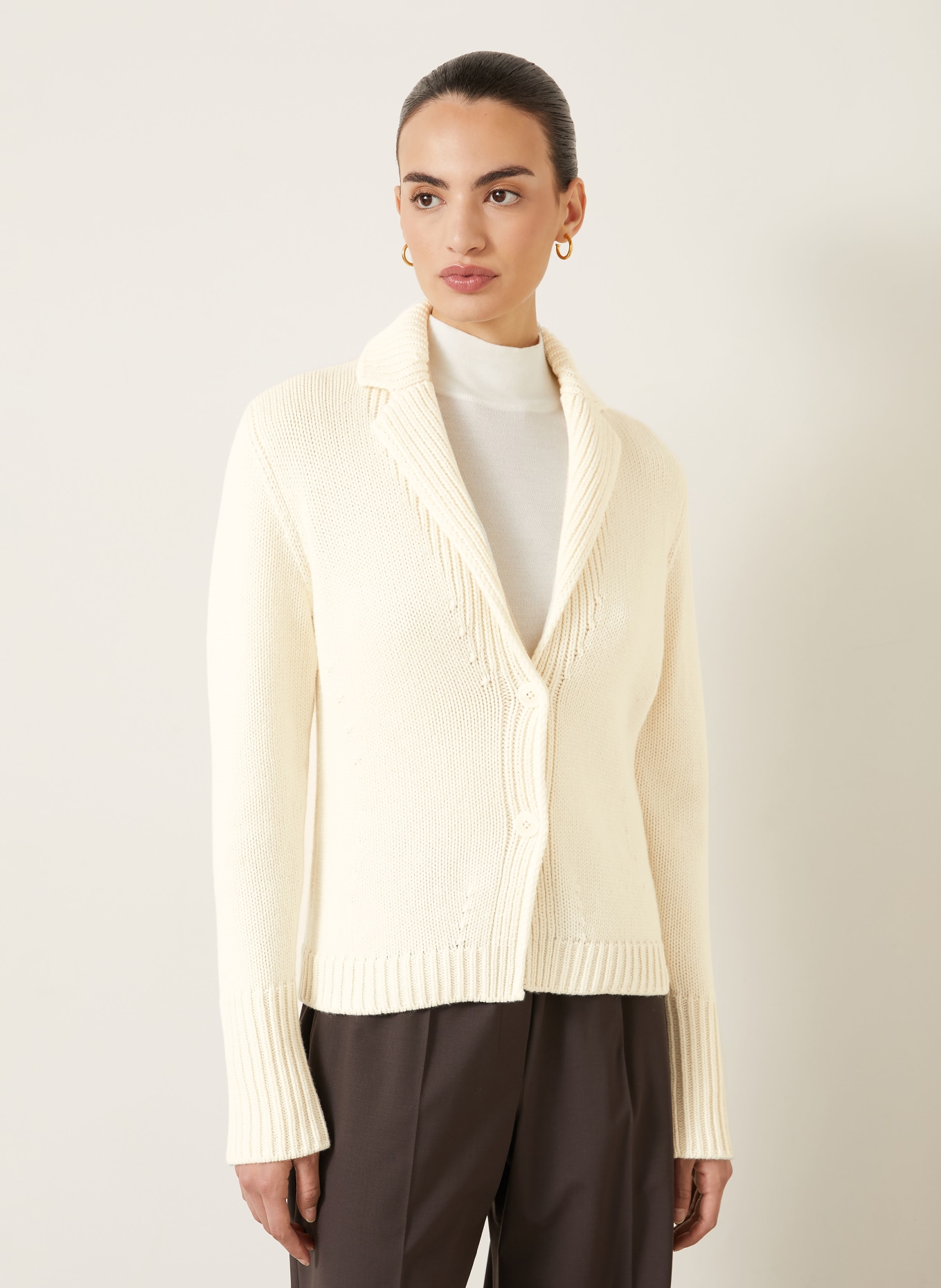 IRIS von ARNIM Strickjacke BELARITA aus Cashmere: ECRU