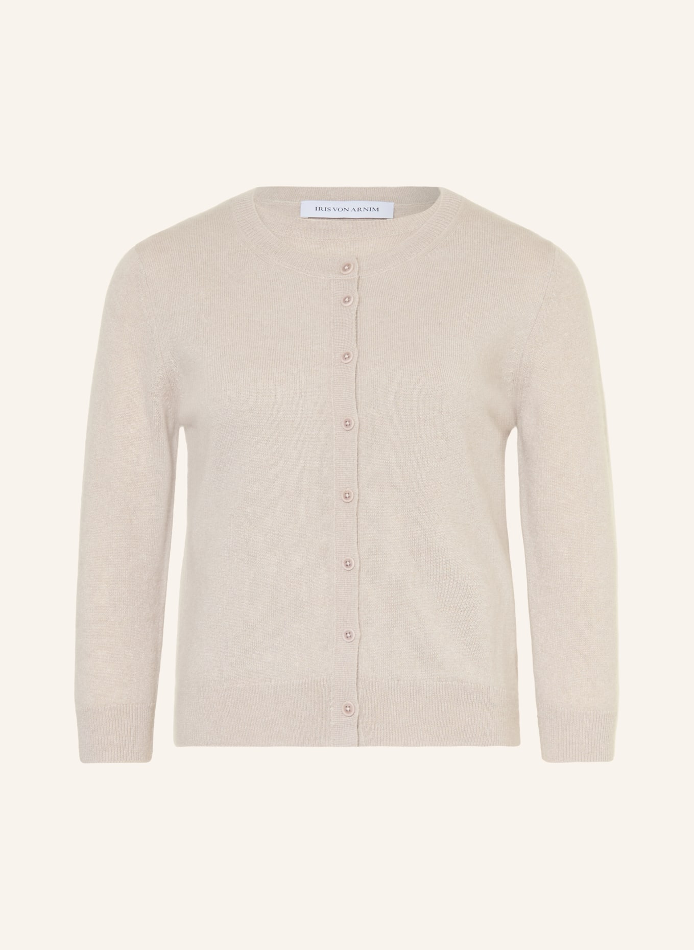 IRIS von ARNIM Set NIARA TWINSET: Strickjacke und Stricktop mit Cashmere: BEIGE
