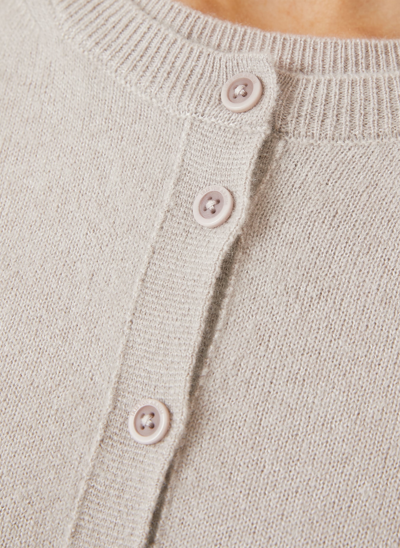 IRIS von ARNIM Set NIARA TWINSET: Strickjacke und Stricktop mit Cashmere: BEIGE