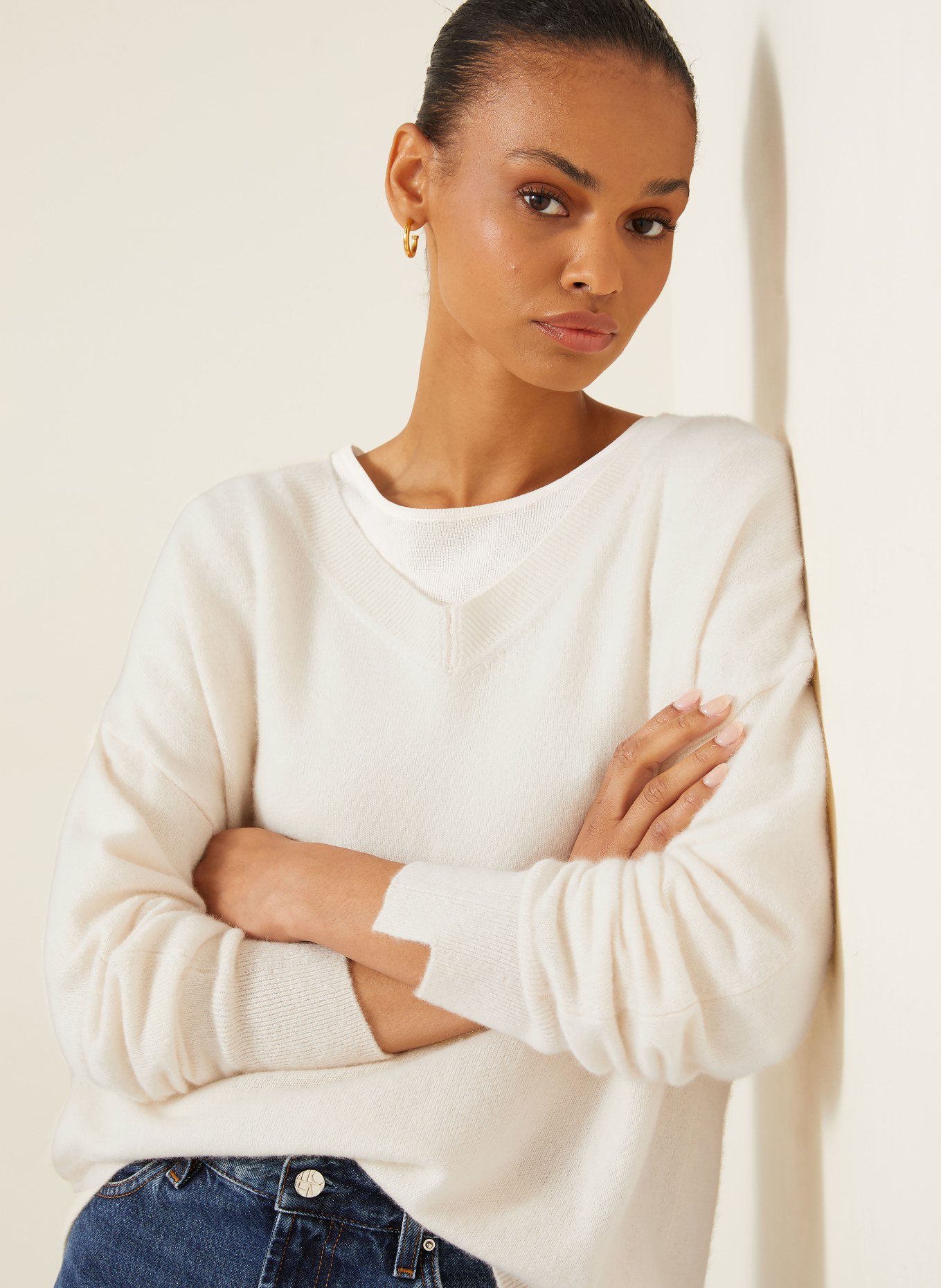 IRIS von ARNIM Pullover NAELDA mit Cashmere: ECRU