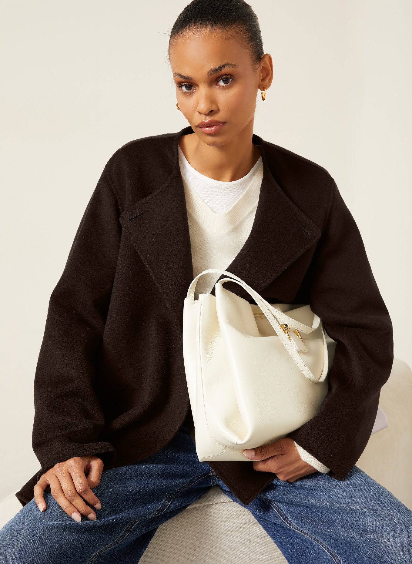 IRIS von ARNIM Mantel DELISA mit Cashmere: DUNKELBRAUN