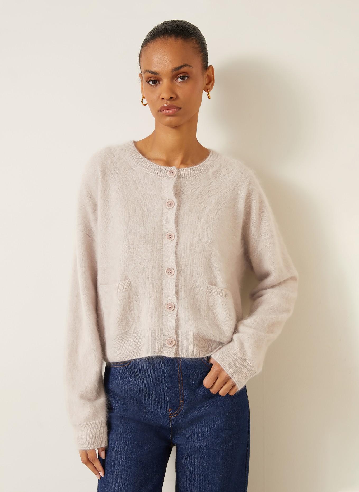 IRIS von ARNIM Strickjacke MINA aus Cashmere: BEIGE