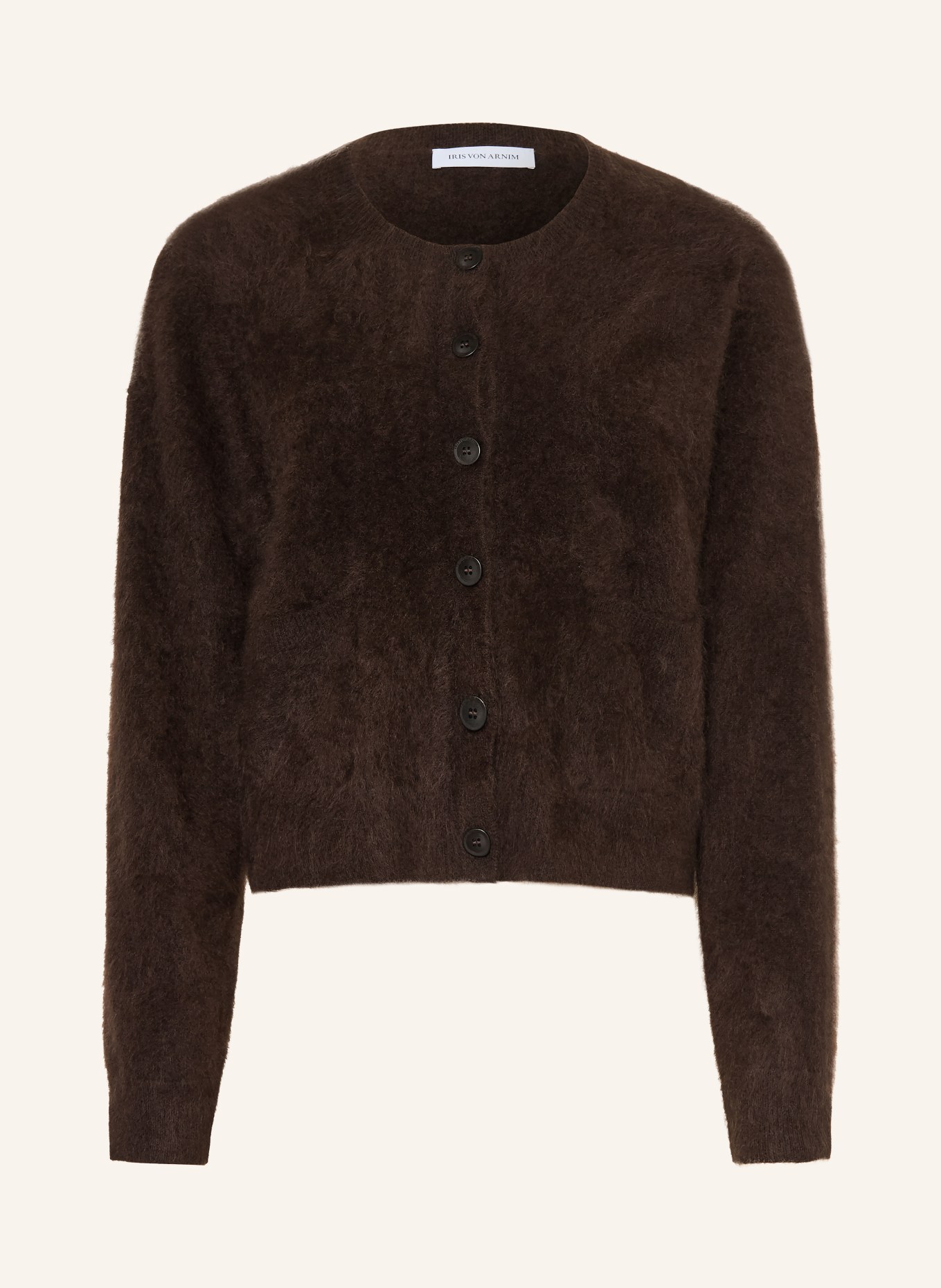 IRIS von ARNIM Strickjacke MINA aus Cashmere: DUNKELBRAUN