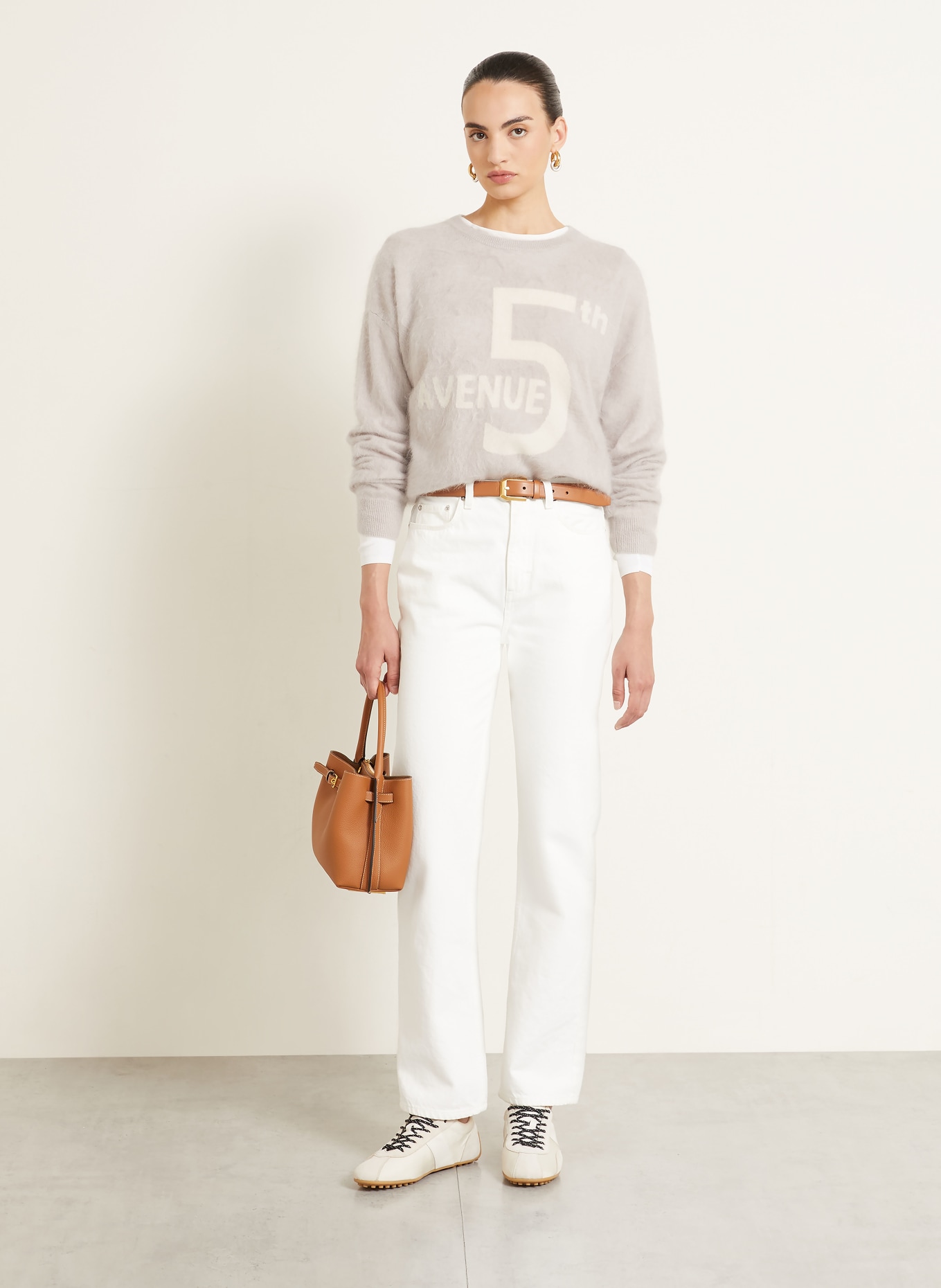 IRIS von ARNIM Cashmere-Pullover 5TH AVENUE: BEIGE / ECRU