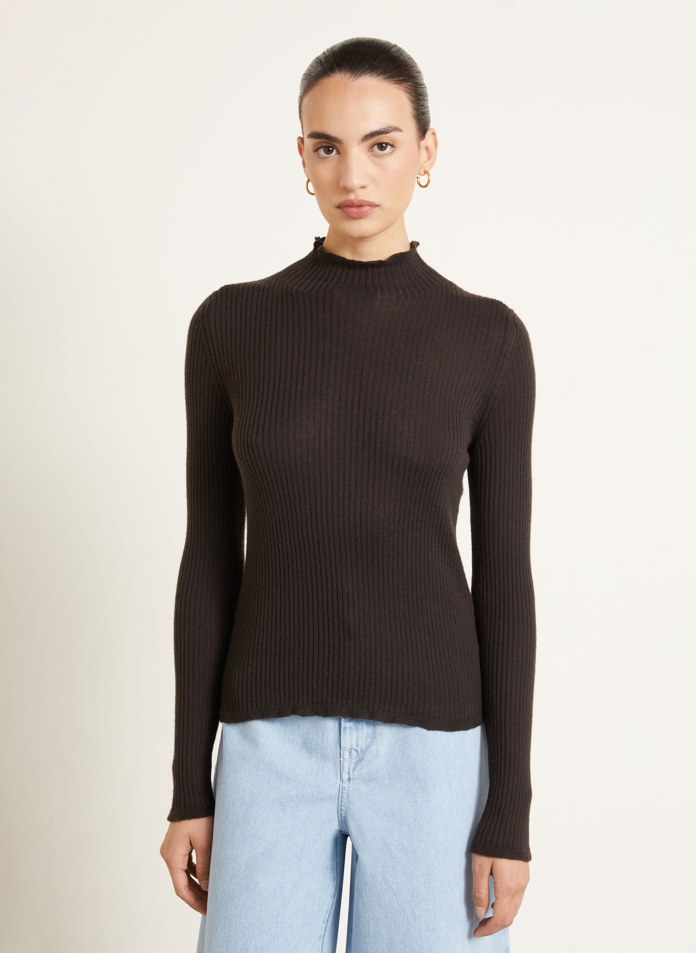 IRIS von ARNIM Cashmere-Pullover LEANOR: DUNKELBRAUN