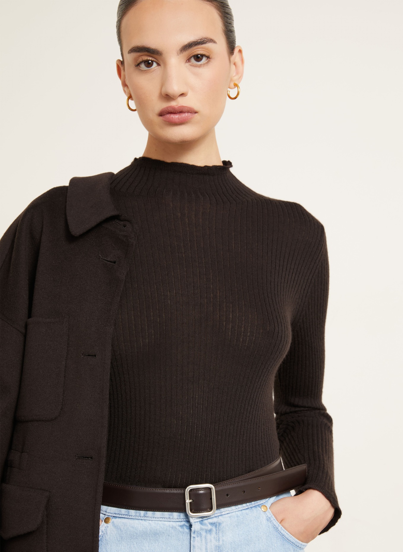 IRIS von ARNIM Cashmere-Pullover LEANOR: DUNKELBRAUN