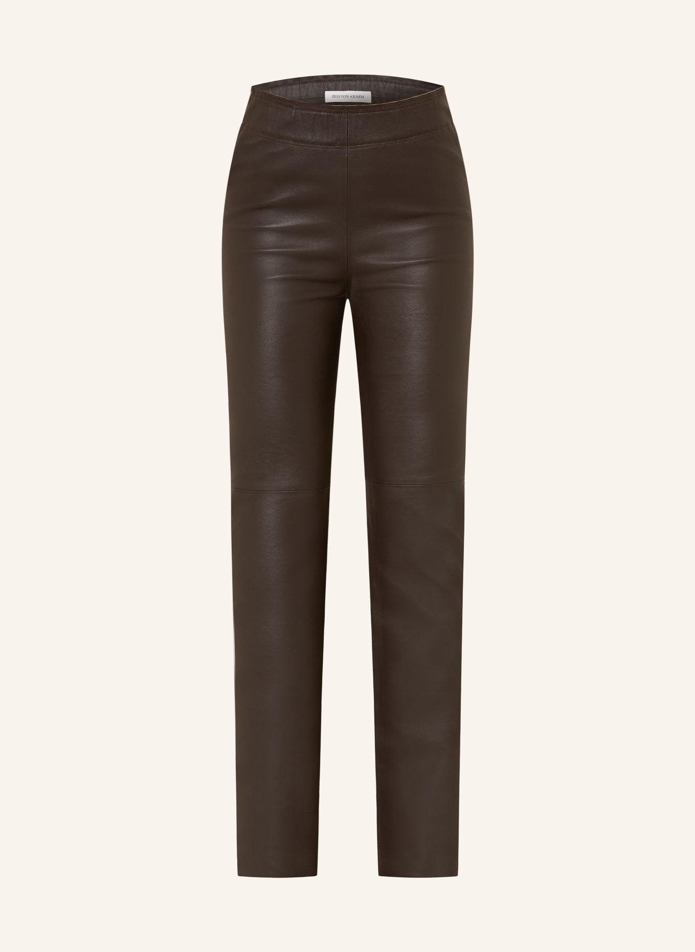 IRIS von ARNIM PHILINE Leather Pants: DARK BROWN