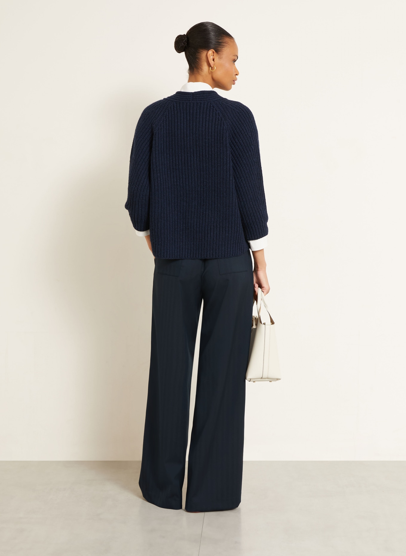 IRIS von ARNIM VISTA wide-leg trousers: DARK BLUE