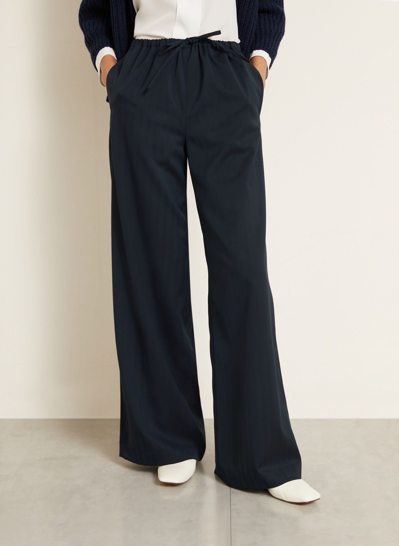 IRIS von ARNIM VISTA wide-leg trousers: DARK BLUE