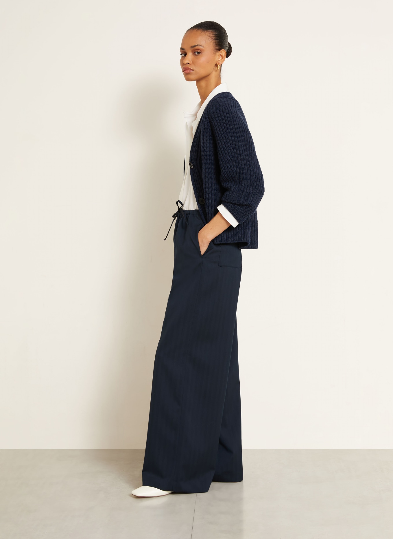 IRIS von ARNIM VISTA wide-leg trousers: DARK BLUE