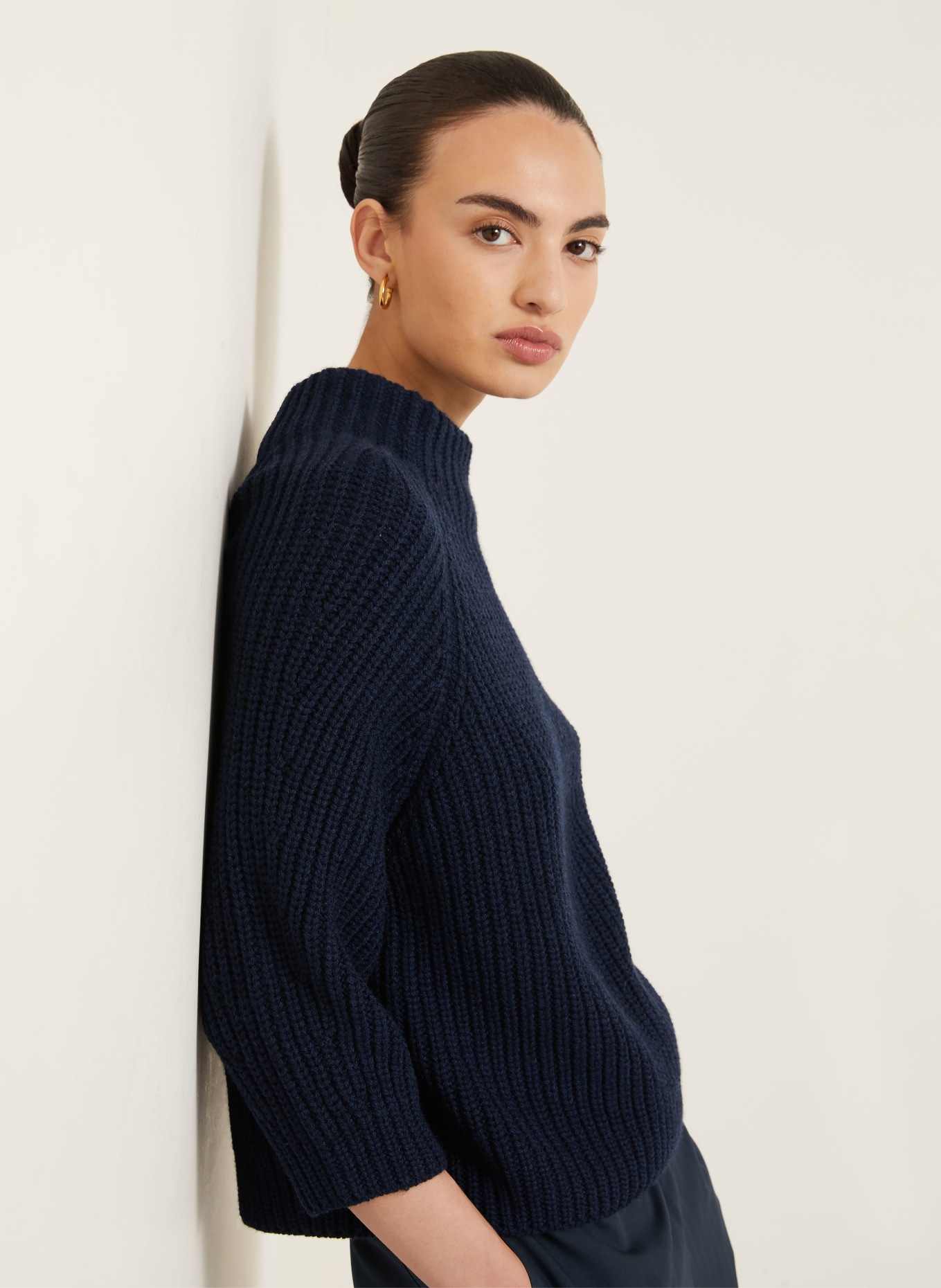 IRIS von ARNIM Cashmere-Pullover FALLOU mit 3/4-Arm: DUNKELBLAU