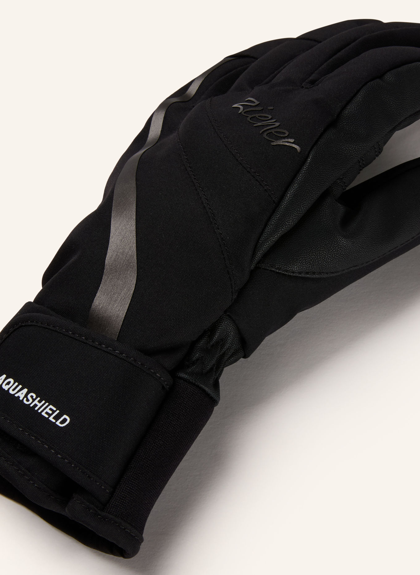 Ziener KITTY-Z AS® Ski Gloves: BLACK / DARK GRAY