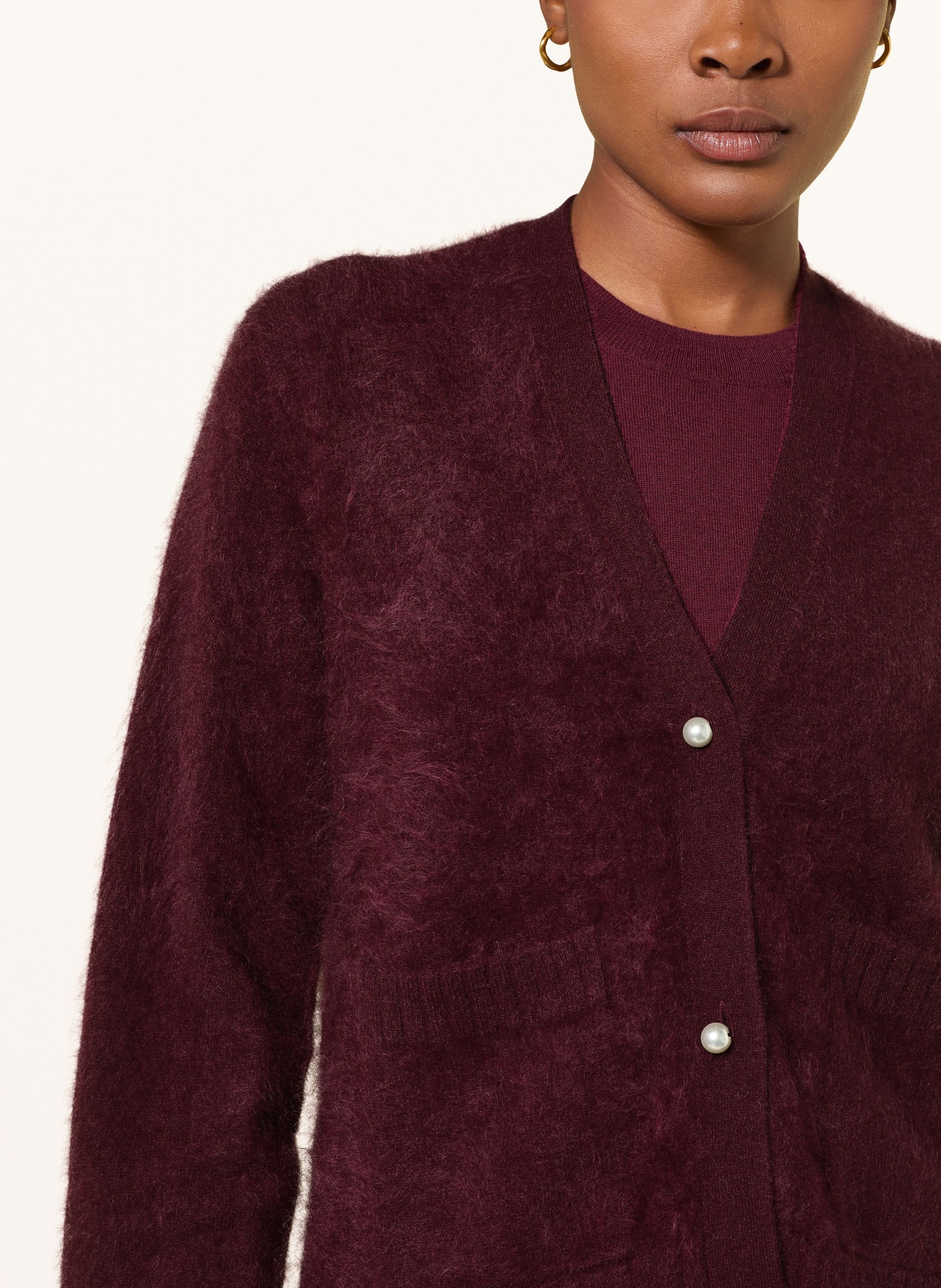 lilienfels Cashmere cardigan: DARK RED