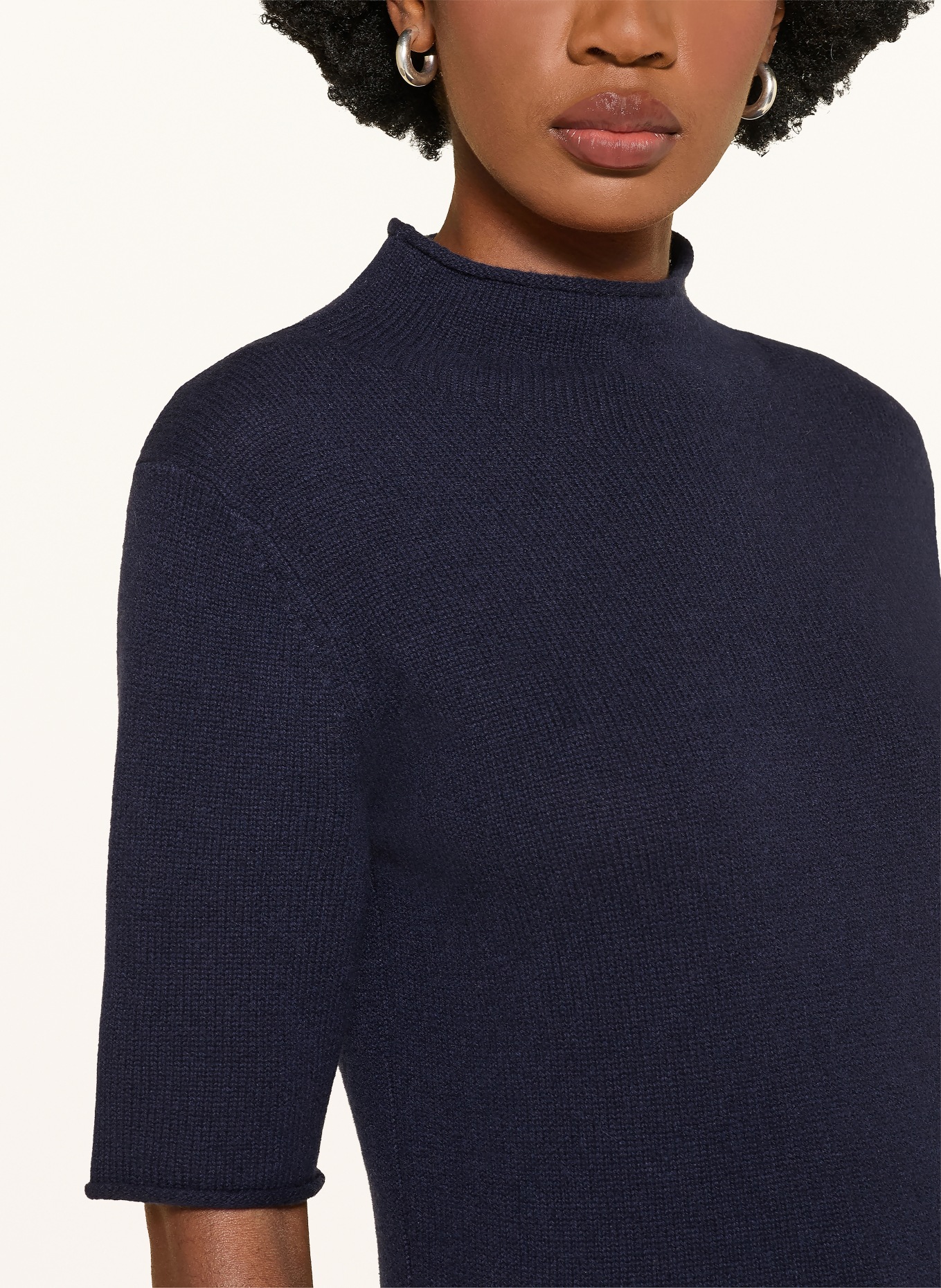 lilienfels Cashmere knit shirt: DARK BLUE