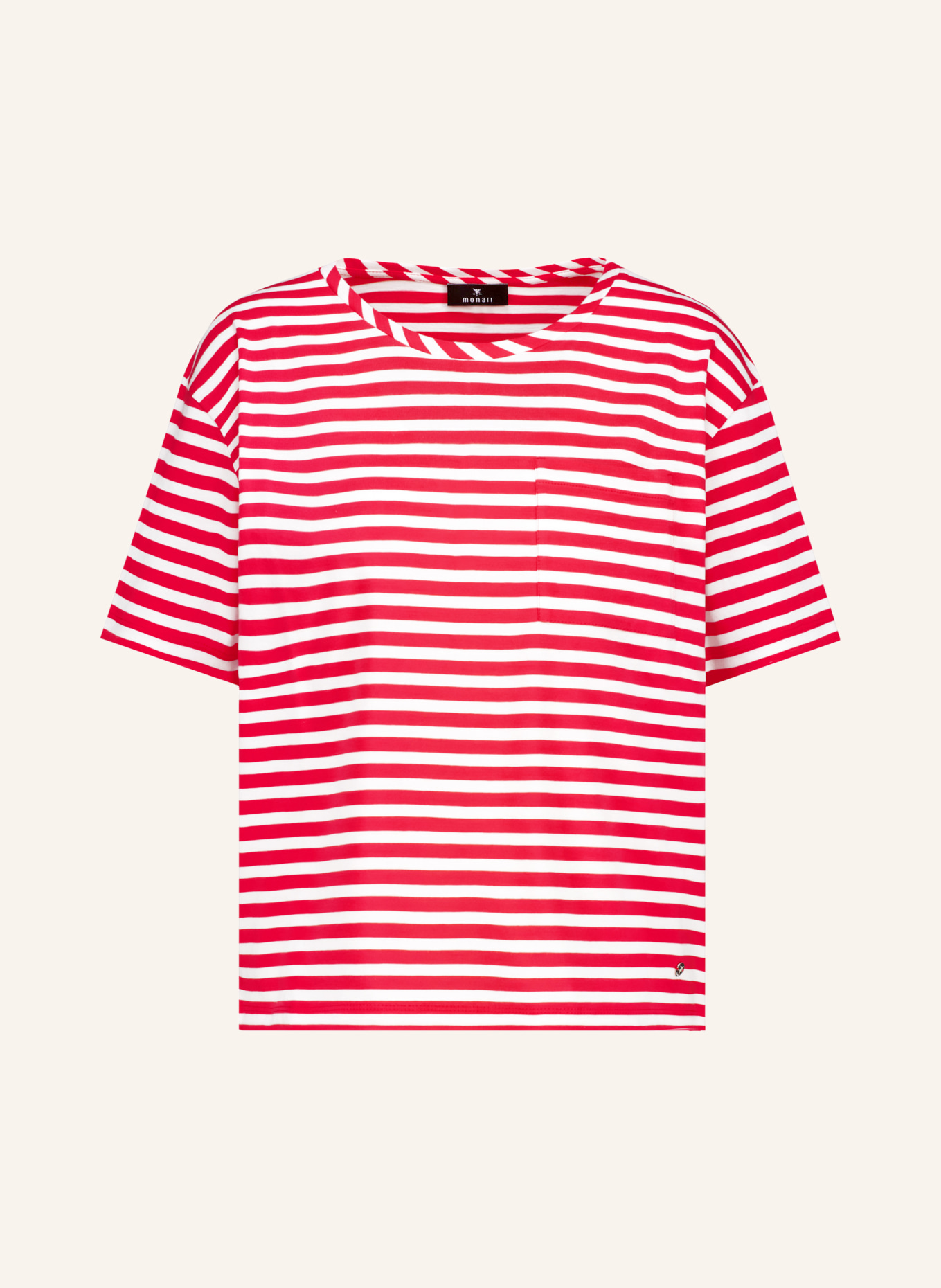 monari T-shirt: RED / WHITE