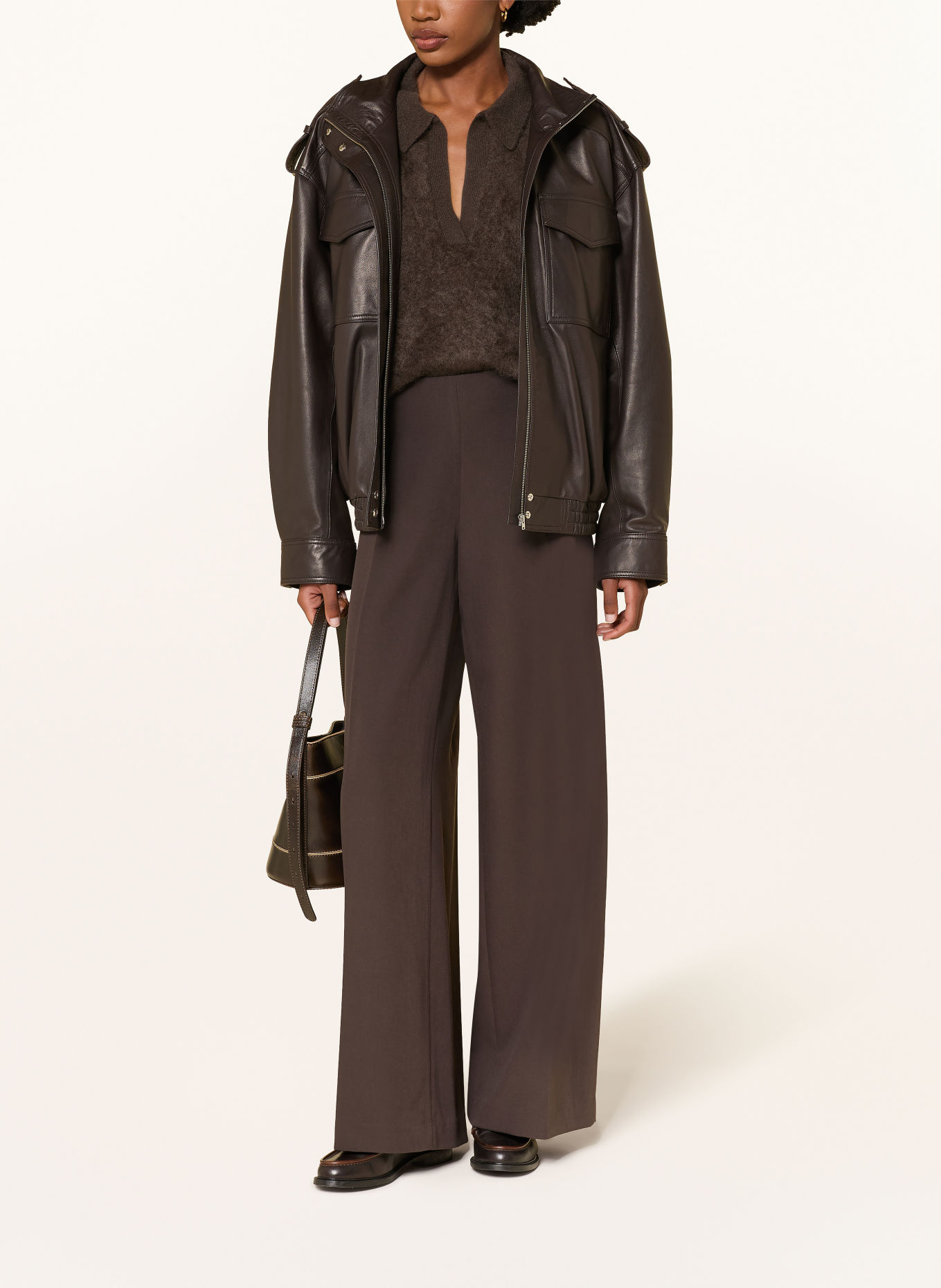 MRS & HUGS Broek: MARRON FONCÉ