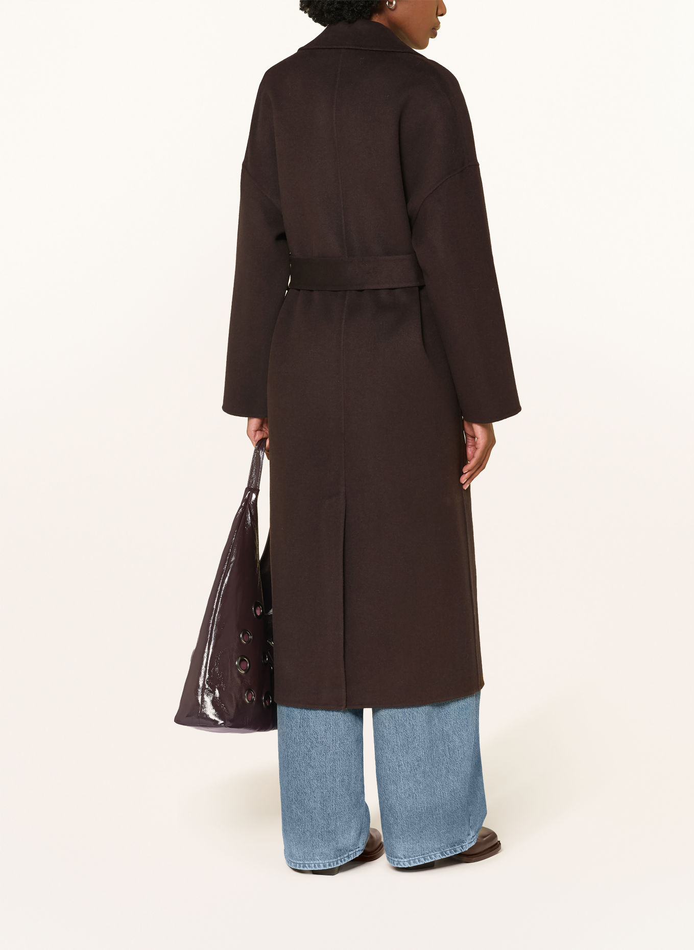 MRS & HUGS Wollen jas: MARRON FONCÉ