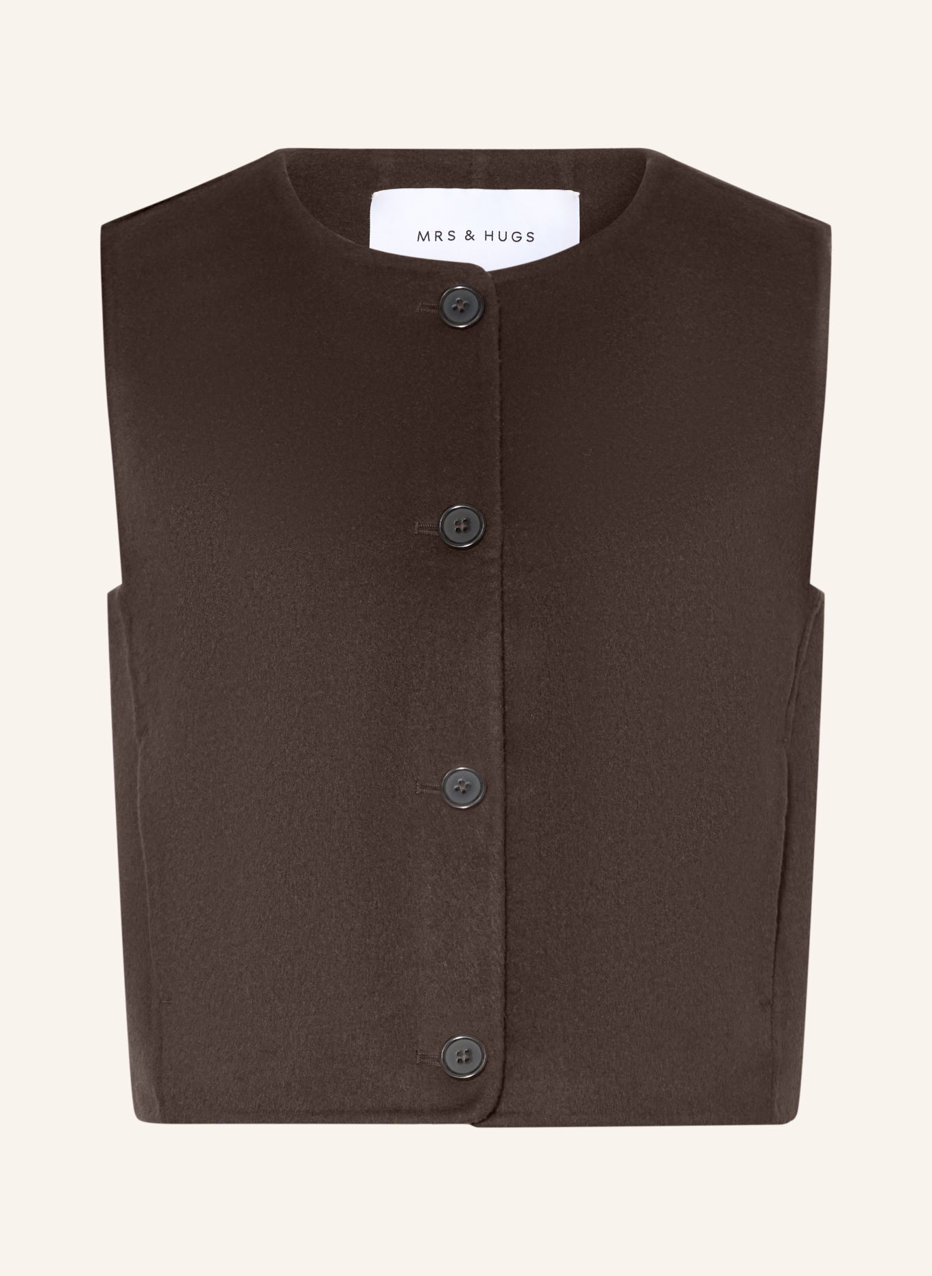 MRS & HUGS Vest: DARK BROWN