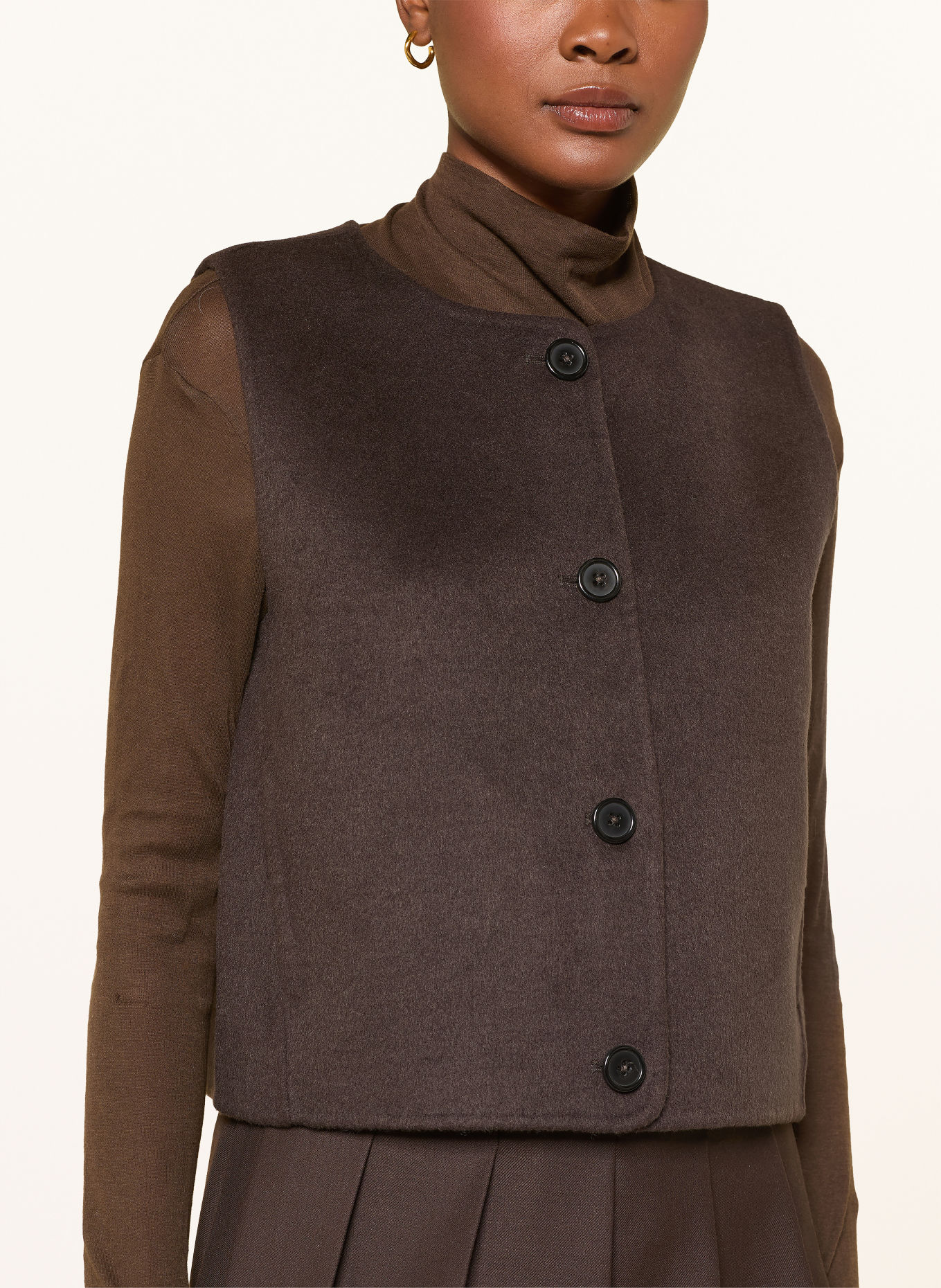 MRS & HUGS Vest: DARK BROWN