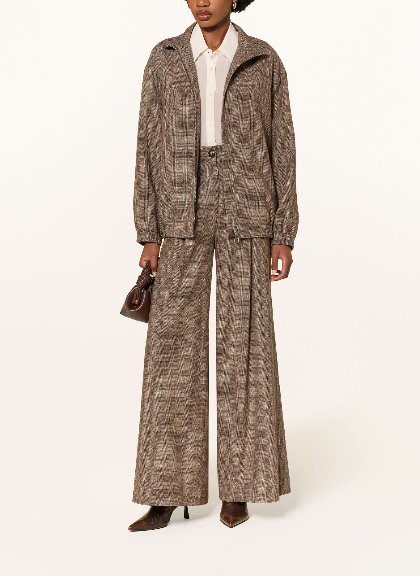 MRS & HUGS Marlene pants: DARK BROWN / LIGHT BROWN