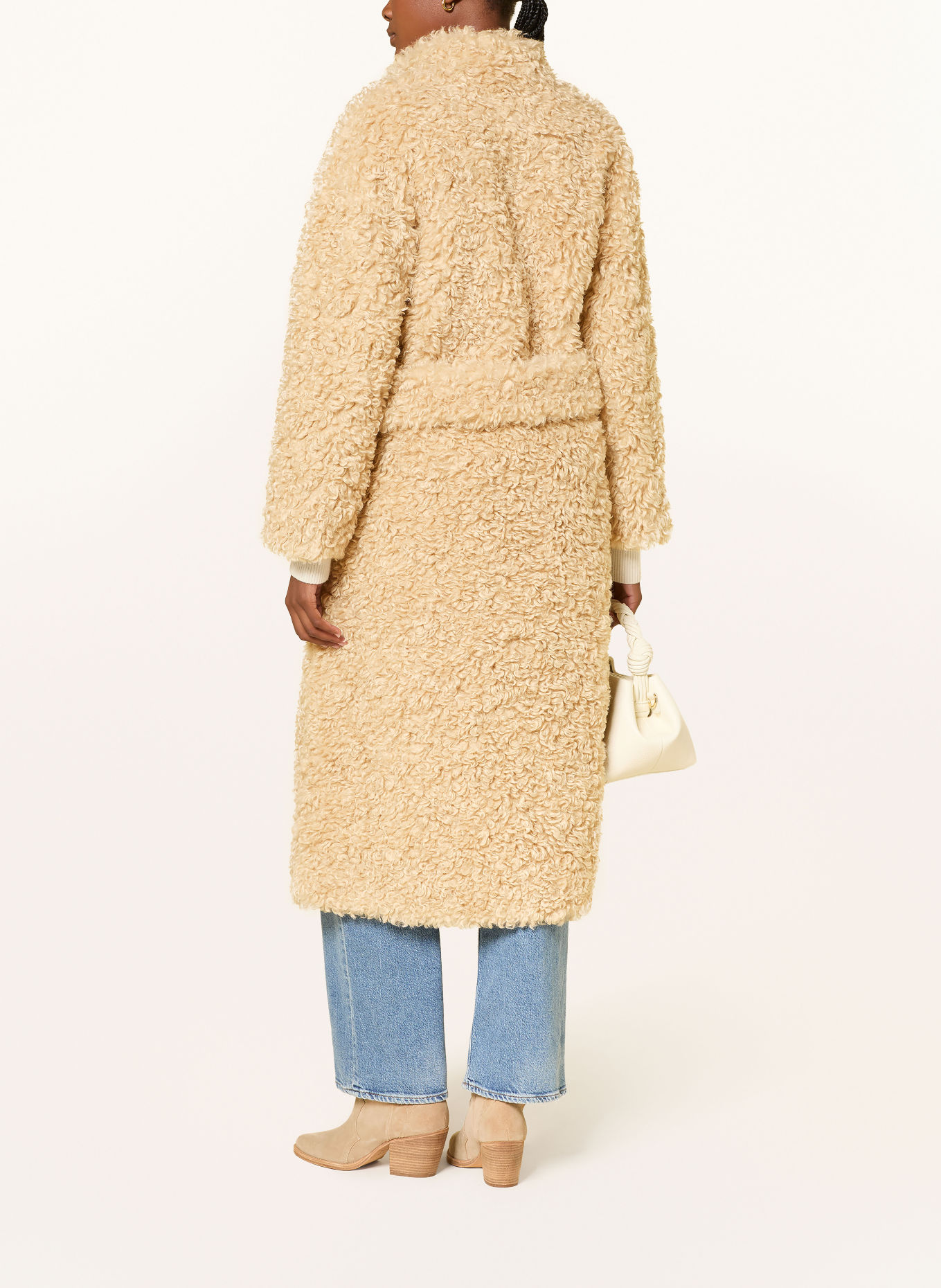 MRS & HUGS Manteau en fourrure synthétique: BEIGE
