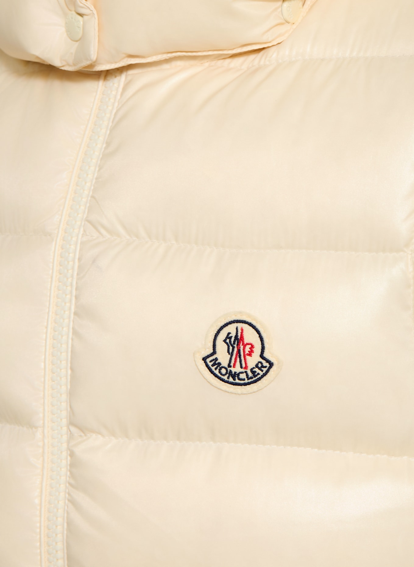 MONCLER enfant Daunenweste ANIA mit abnehmbarer Kapuze: ECRU