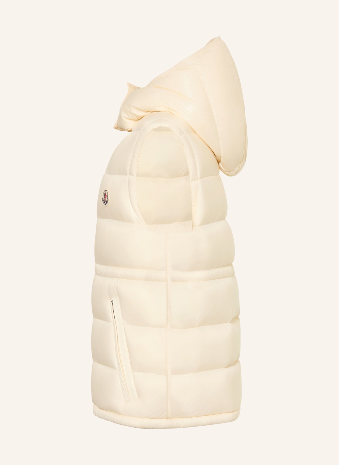 MONCLER enfant Daunenweste ANIA mit abnehmbarer Kapuze: ECRU