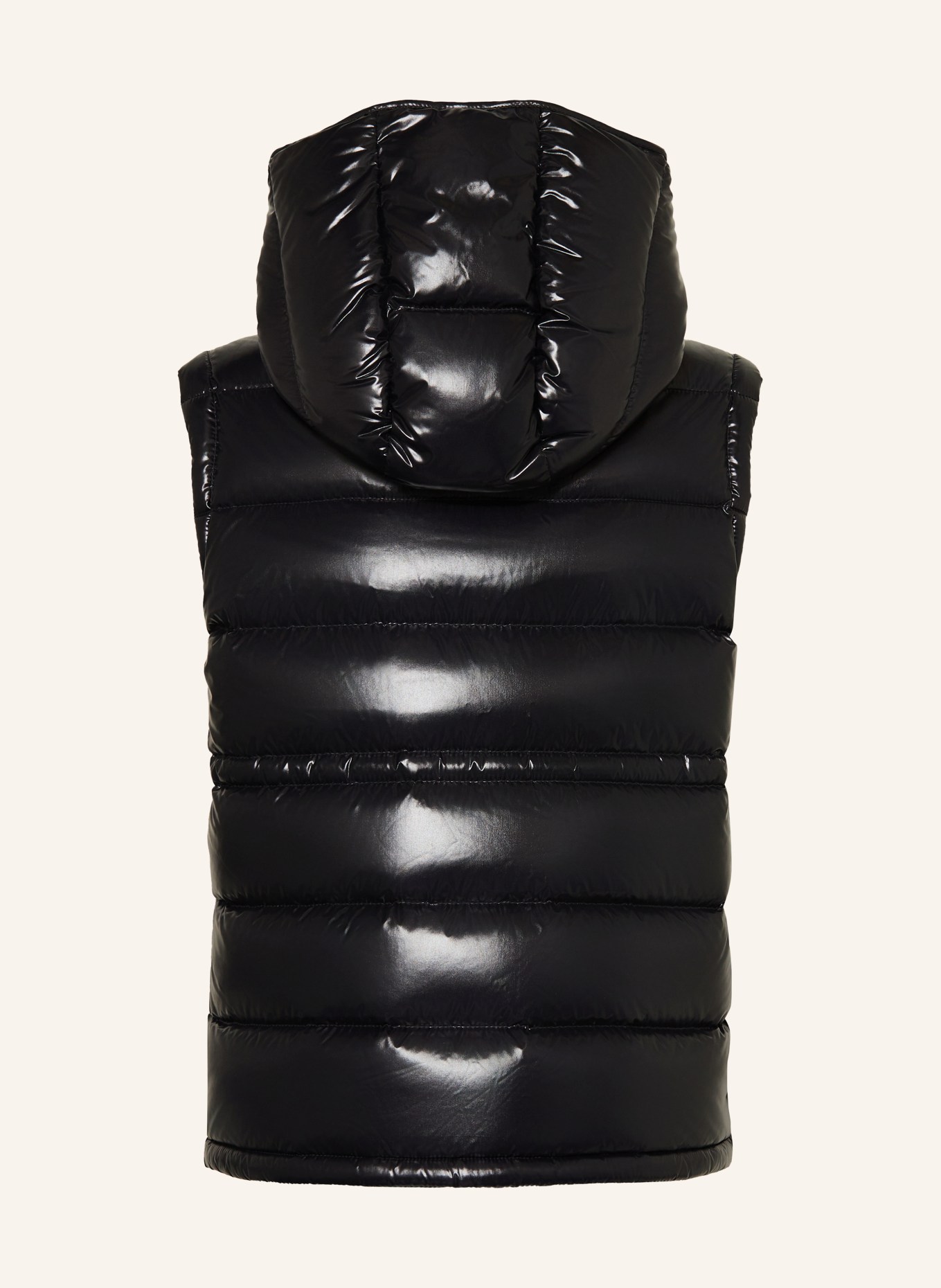 MONCLER enfant Daunenweste ANIA mit abnehmbarer Kapuze: SCHWARZ