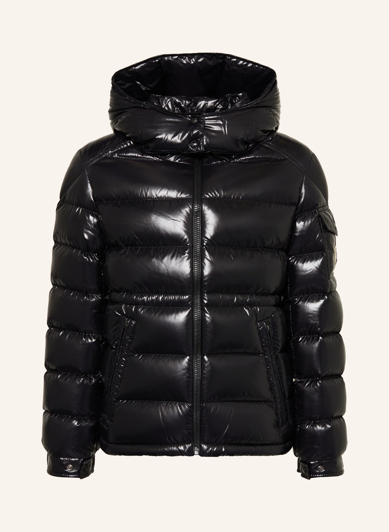 MONCLER enfant Péřové bundy MAIRE s odnímatelnou kapucí: ČERNÁ