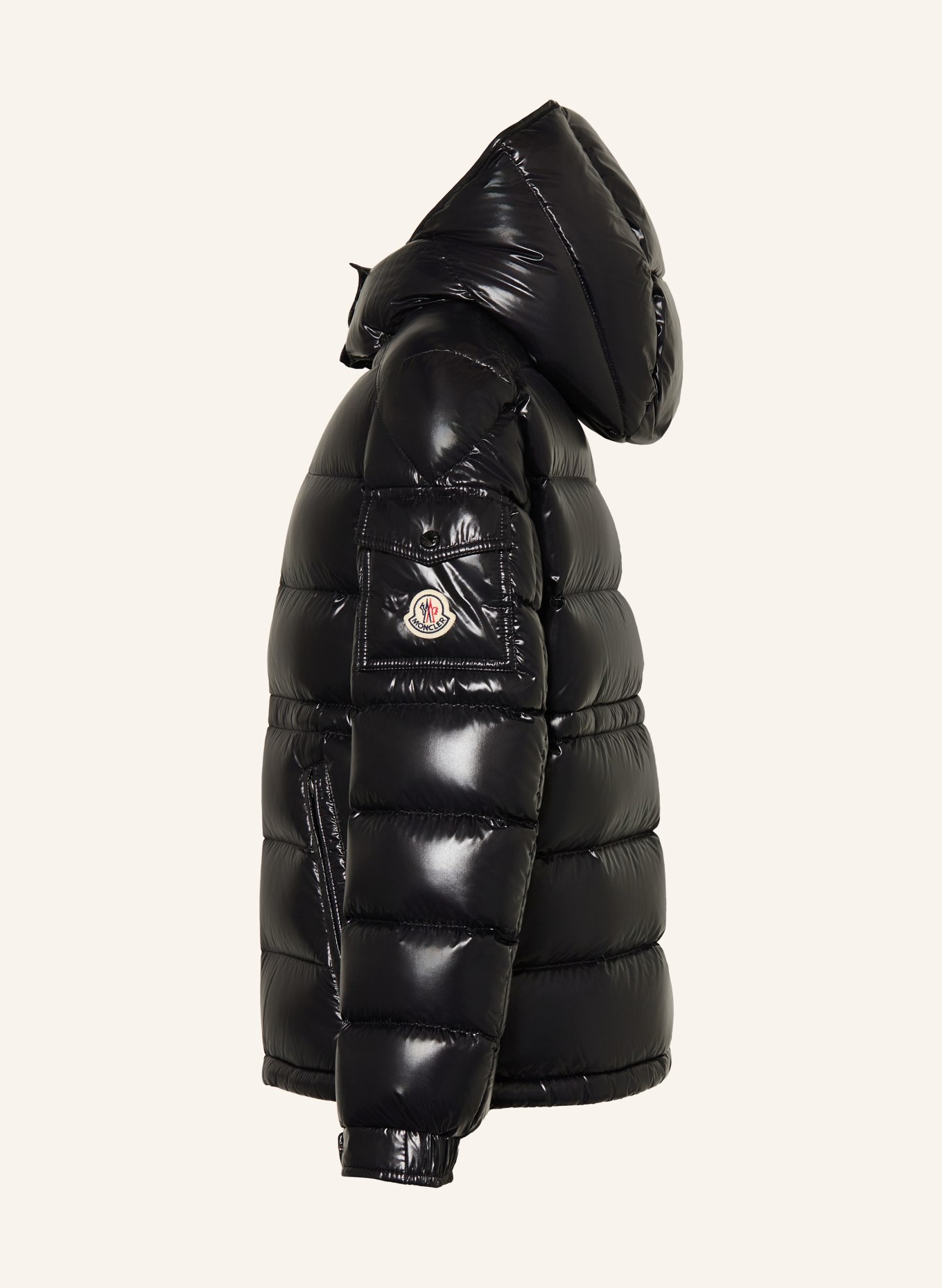 MONCLER enfant Péřové bundy MAIRE s odnímatelnou kapucí: ČERNÁ