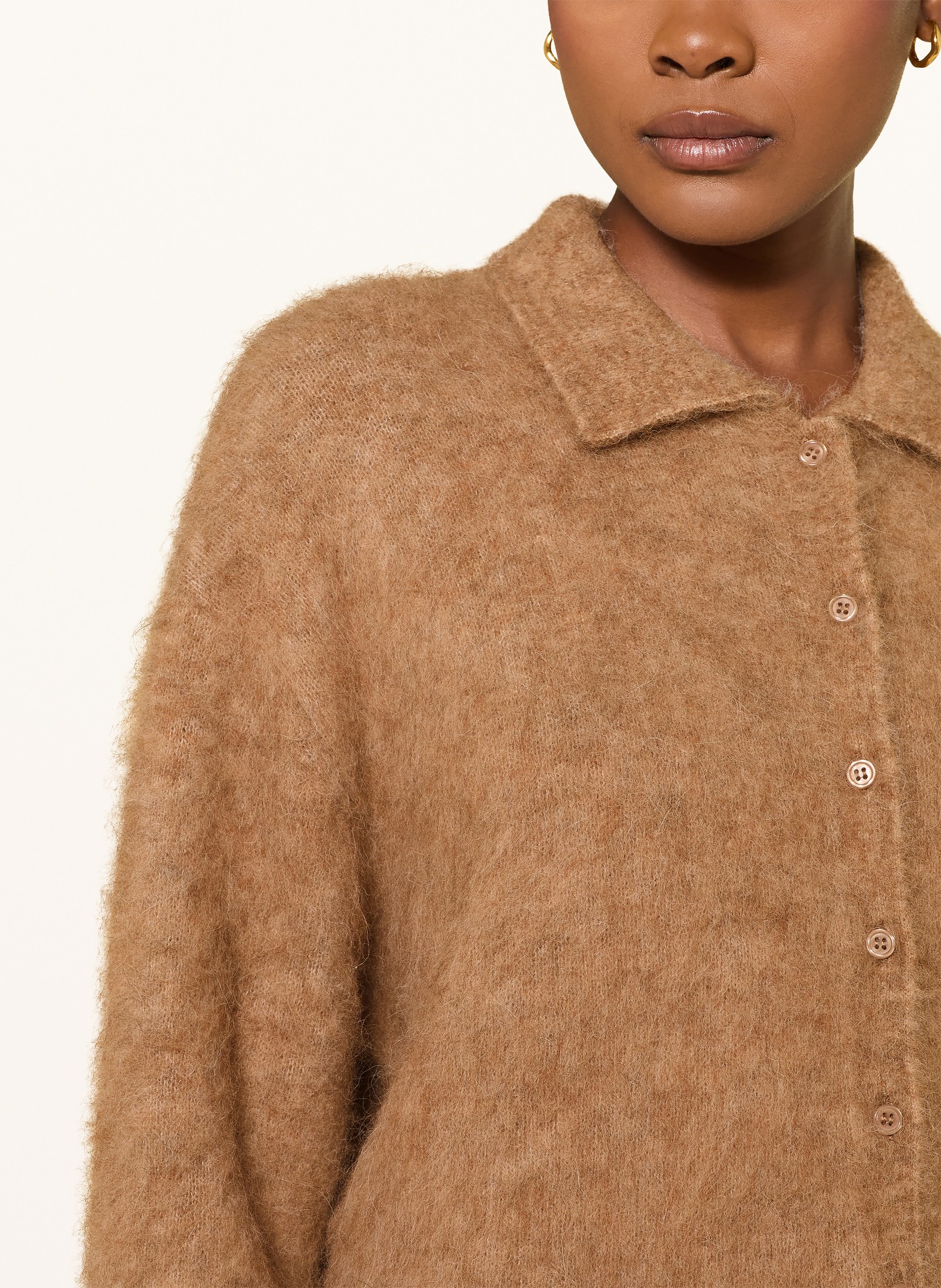 MRS & HUGS Gilet en alpaga: BEIGE