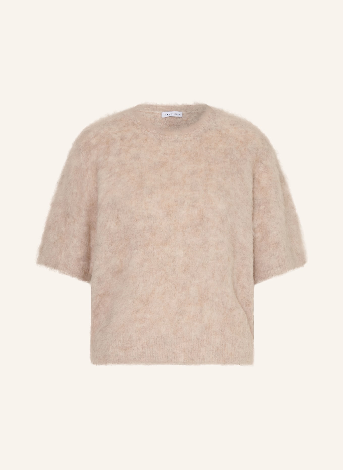 MRS & HUGS Strickshirt mit Alpaka: BEIGE