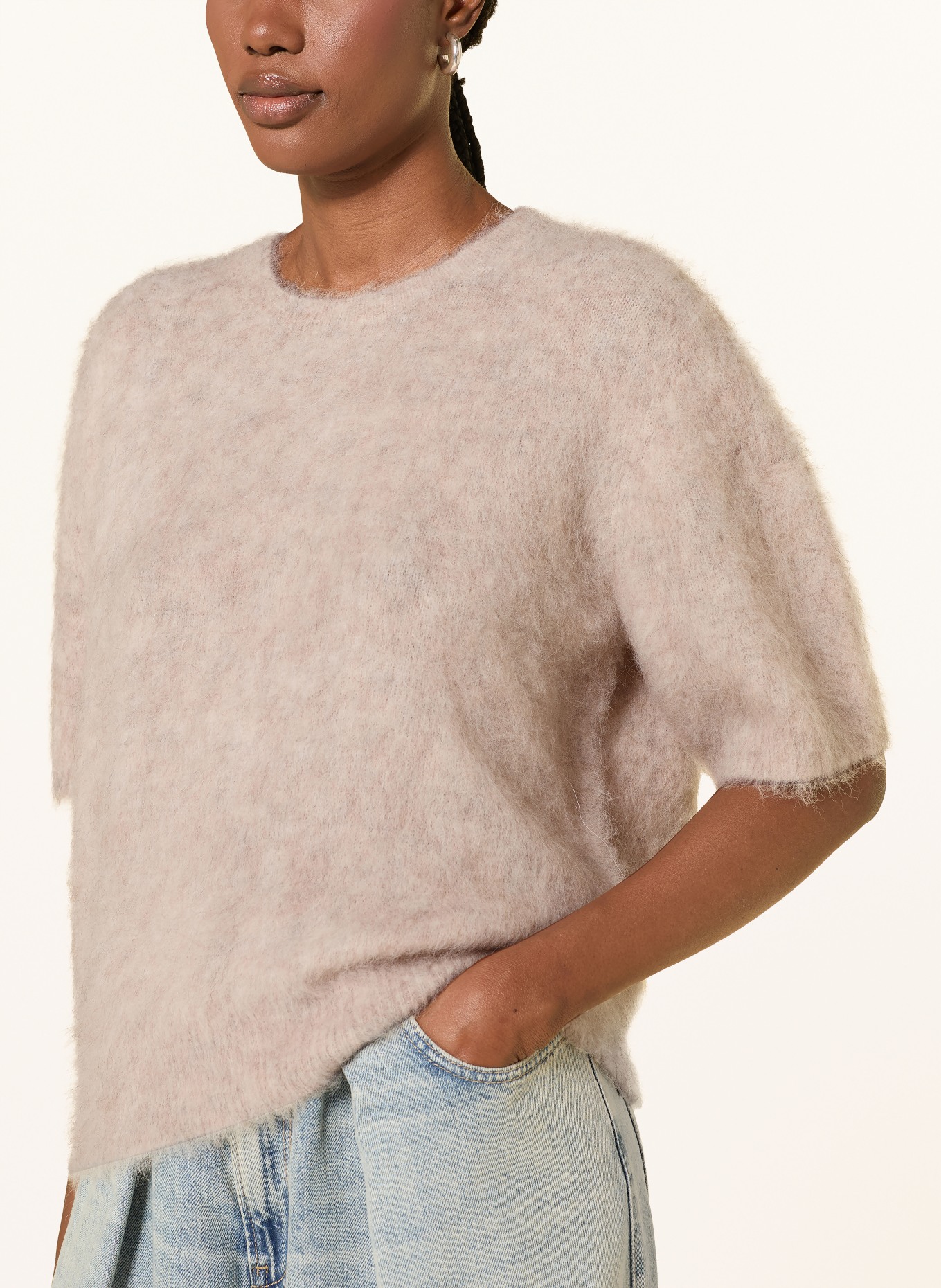 MRS & HUGS Strickshirt mit Alpaka: BEIGE